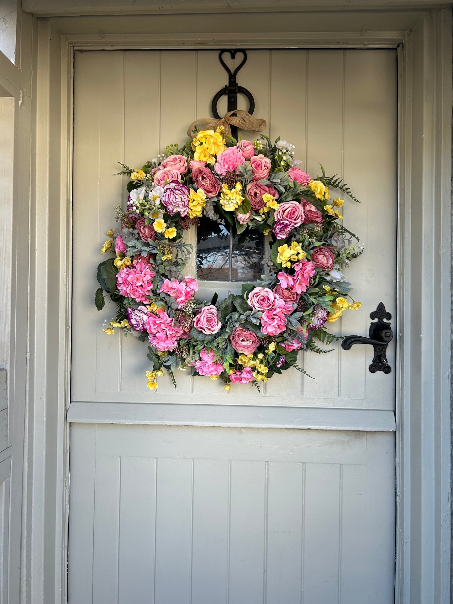 “GLADYS” summer faux wreath (FREE P&P