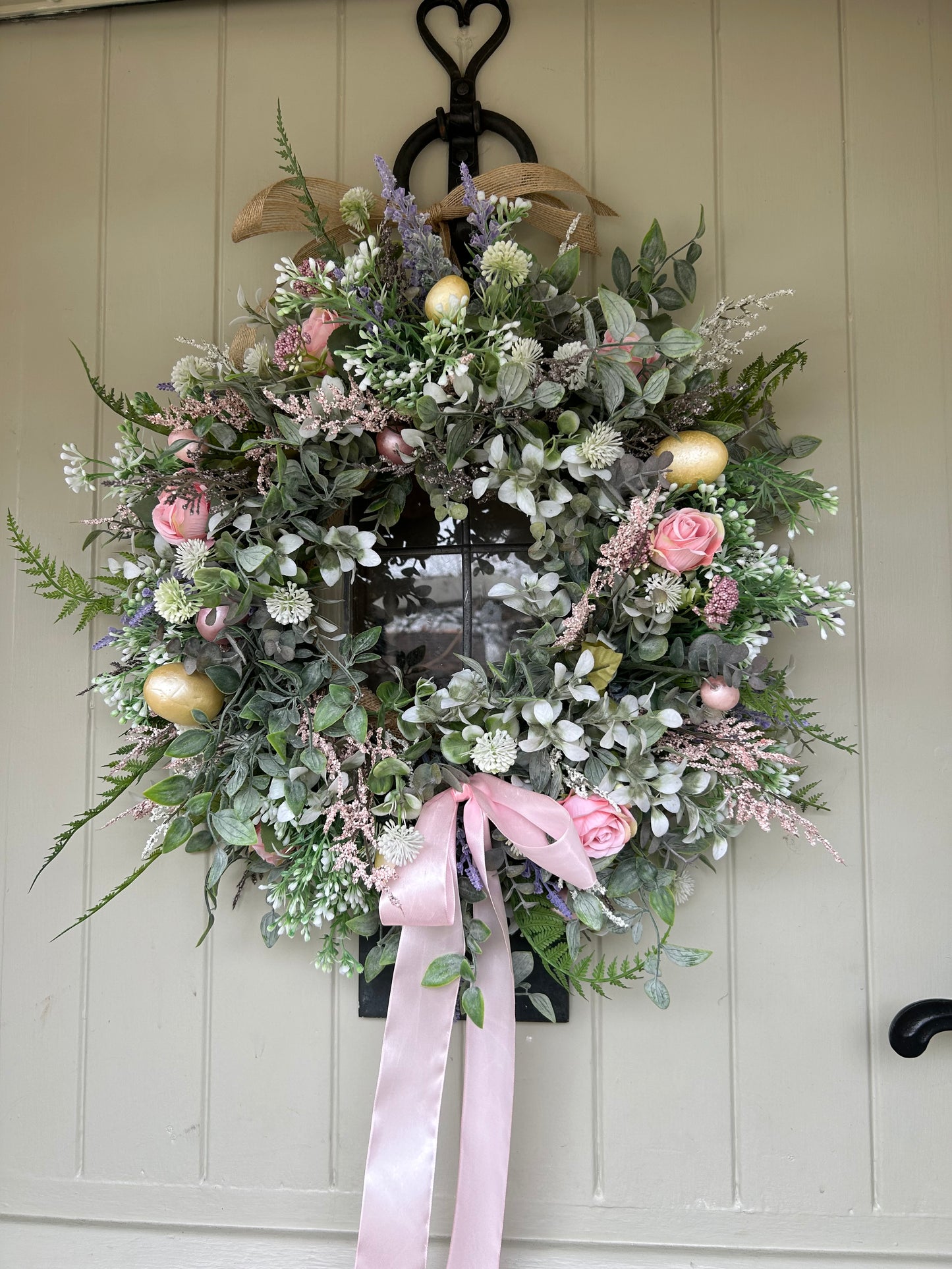 “FLO” spring/ summer faux wreath (FREE P&P