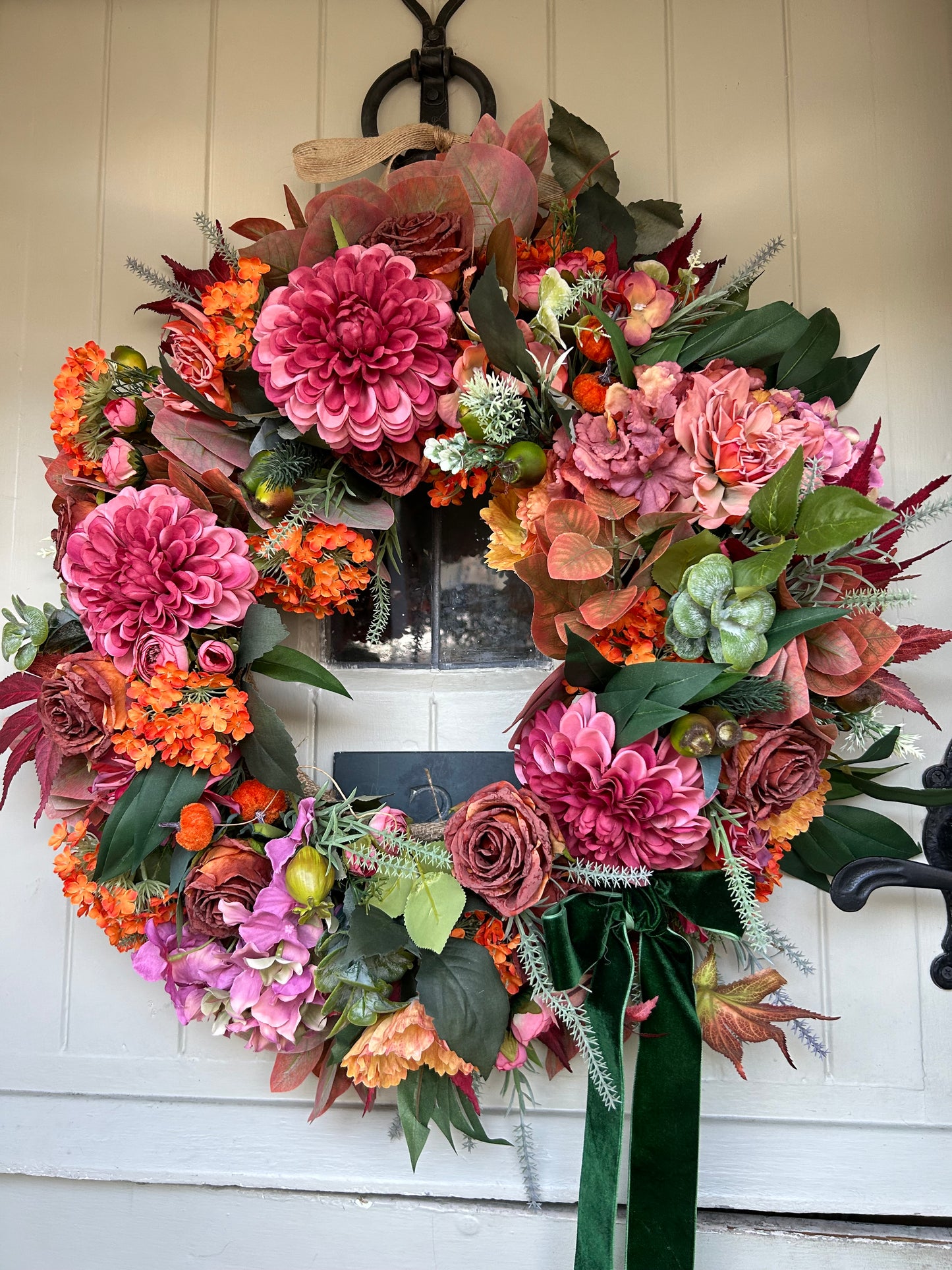 Autumn blush Winter artificial wreath (FREE P&P)