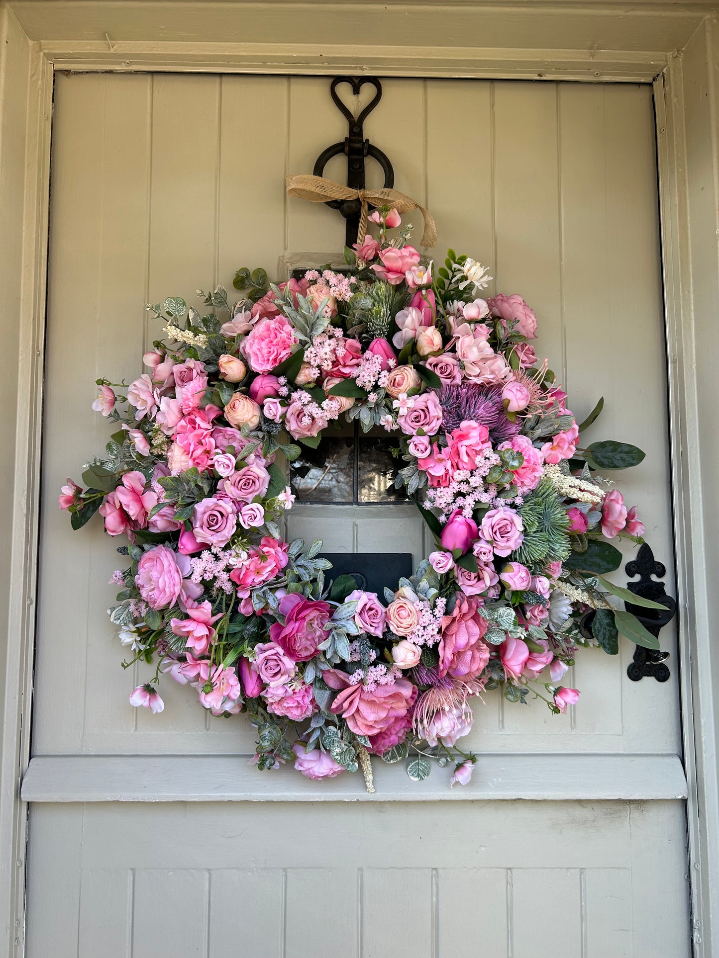 “LILLIE” spring summer wreath (FREE P&P)