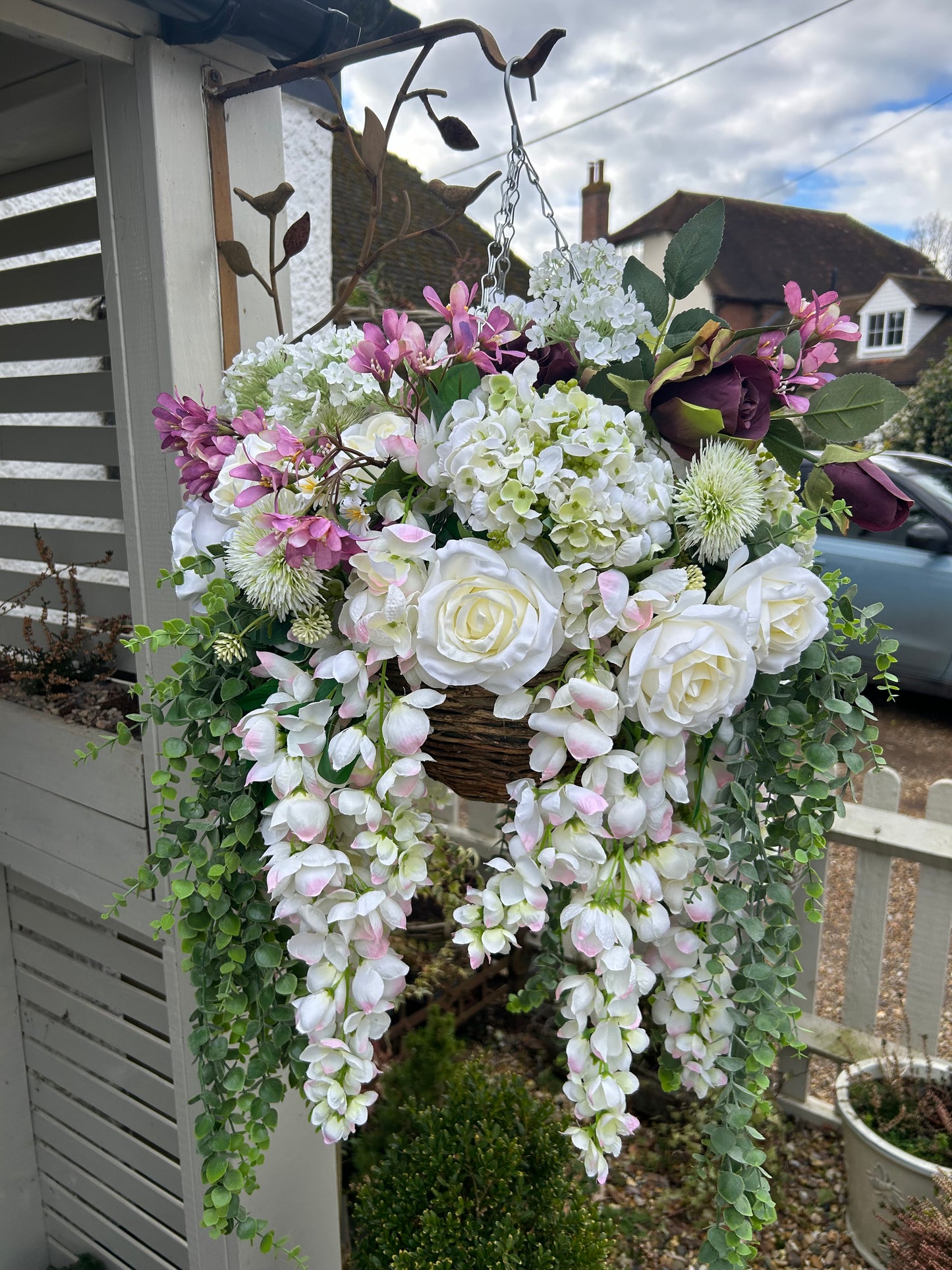 “EVELYN” Spring summer Luxury artificial hanging basket (FREE P