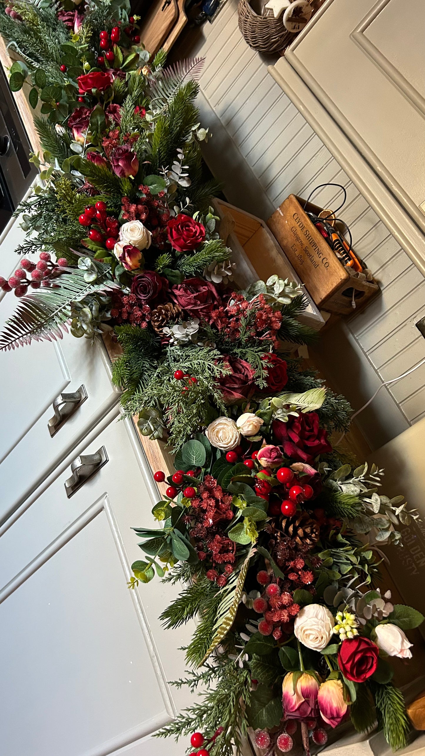 “RUBY” Christmas garland (FREE P&P)