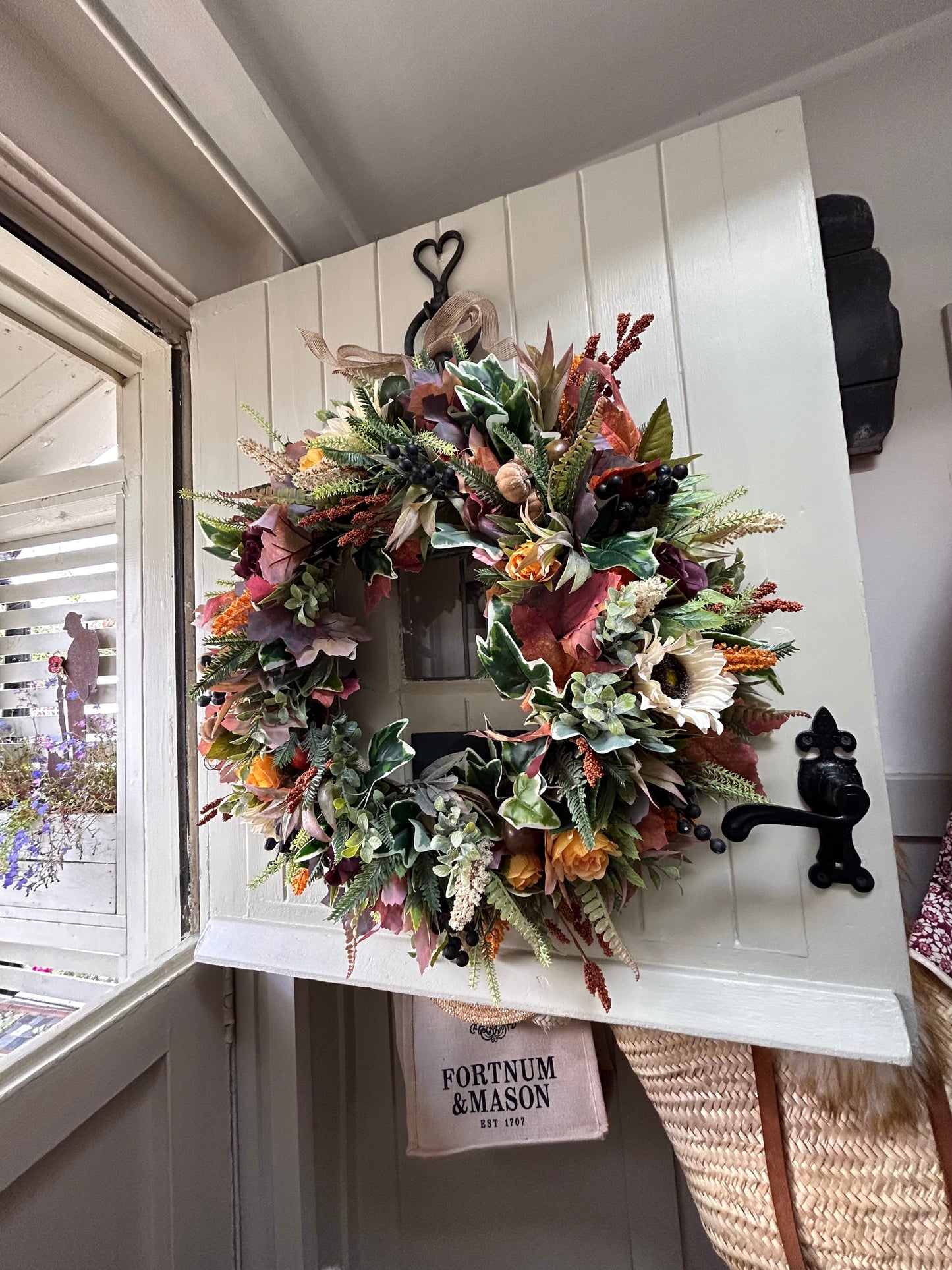 “FRANCES” autumn artificial wreath (FREE P&P)