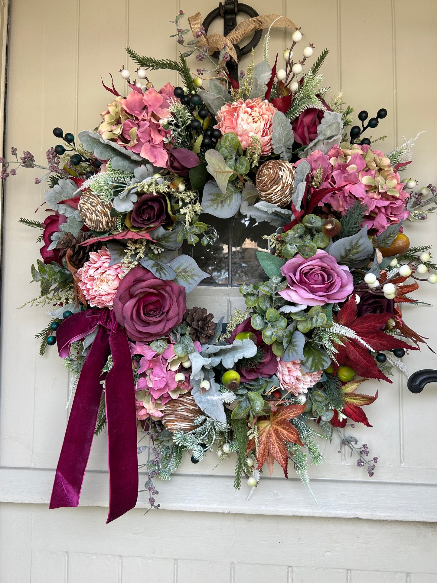 “CAROL” Winter artificial wreath (FREE P&P)