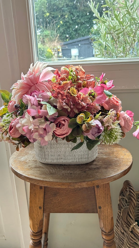 Floral display inc vase ready to post free P&P