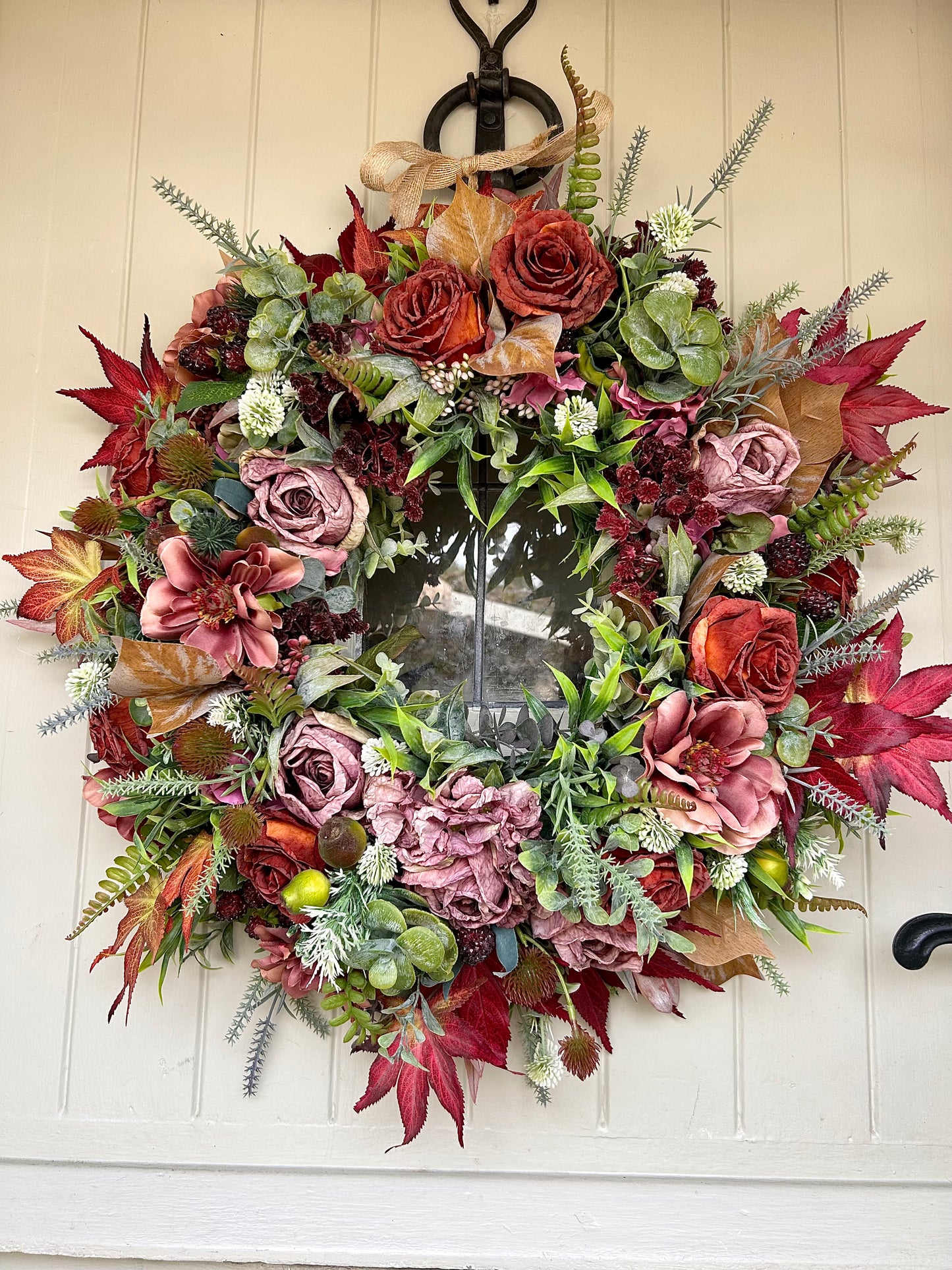 “LIZZIE” autumn artificial wreath (FREE P&P)