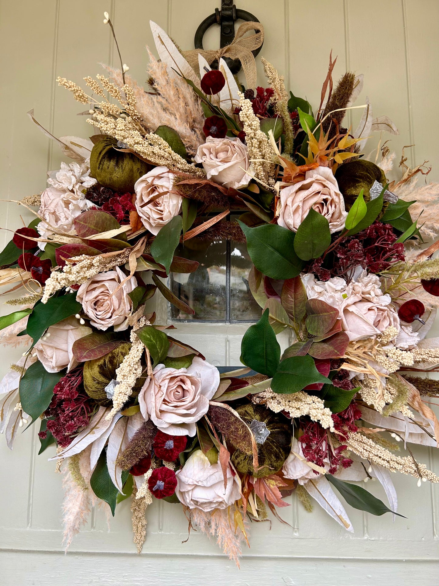 “CHERRY” autumn artificial wreath (FREE P&P)