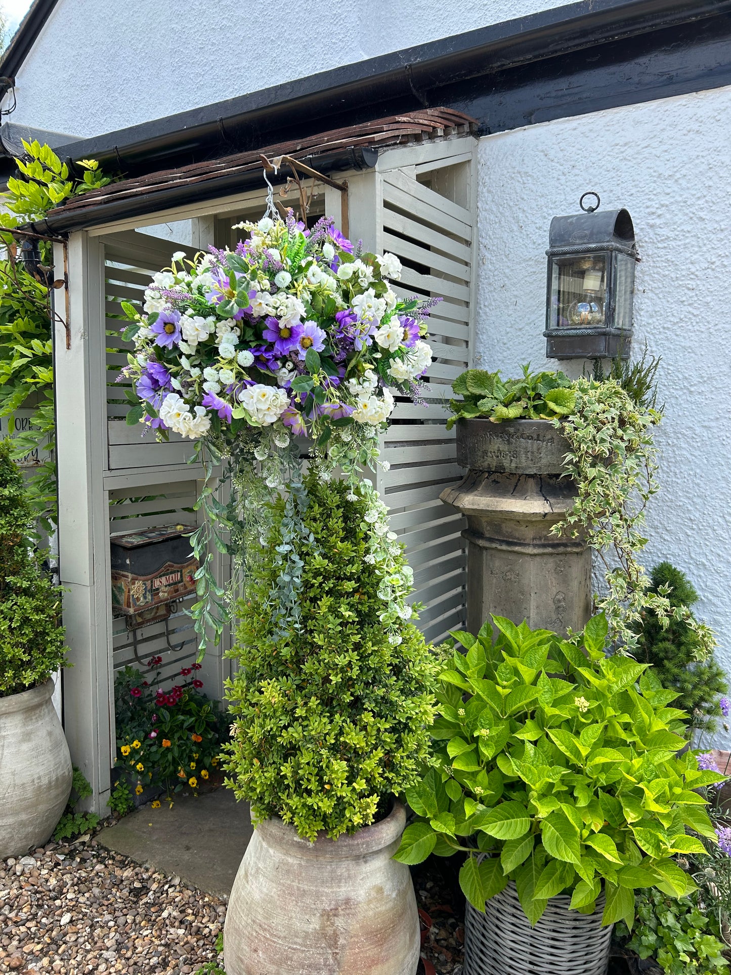 “Lauren” Luxury artificial hanging basket (FREE P&P)