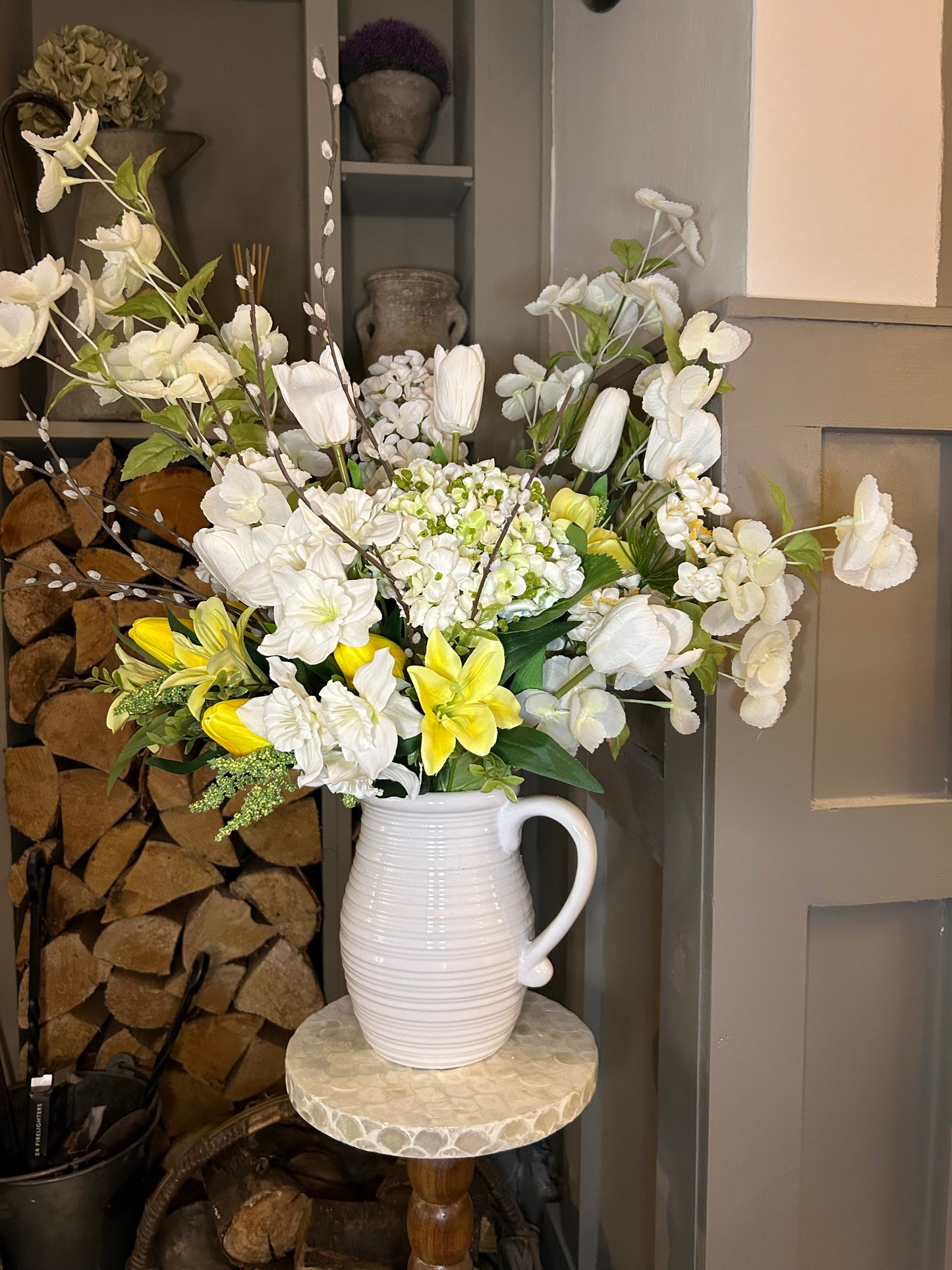 “PENNY” Spring summer bouquet with jug vase & free P&P