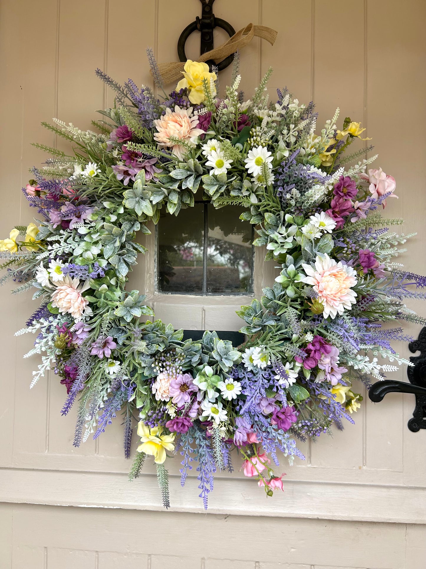 “MILLIE” SUMMER MEADOW” faux wreath (FREE P&P