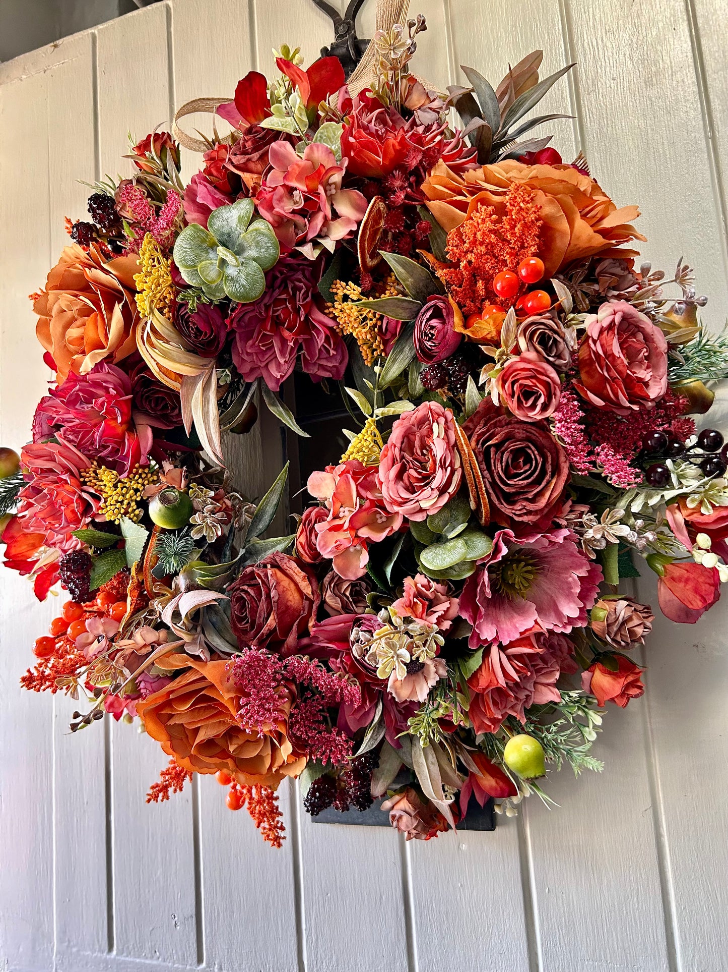 “PAISLEY” ready to post winter artificial wreath (FREE P&P)