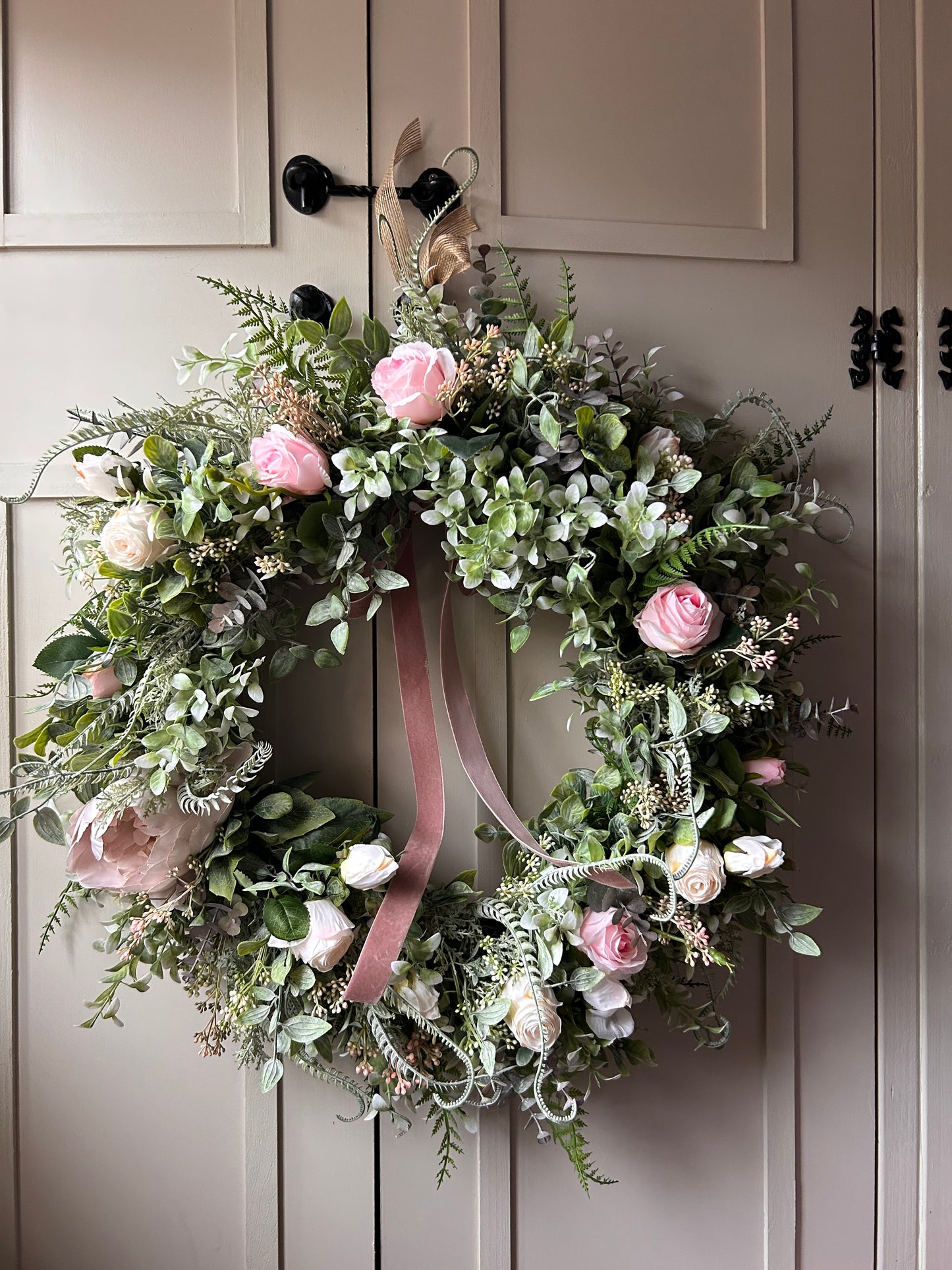 “AUDREY MOTHERS DAY” bouquet faux wreath (FREE P&P)