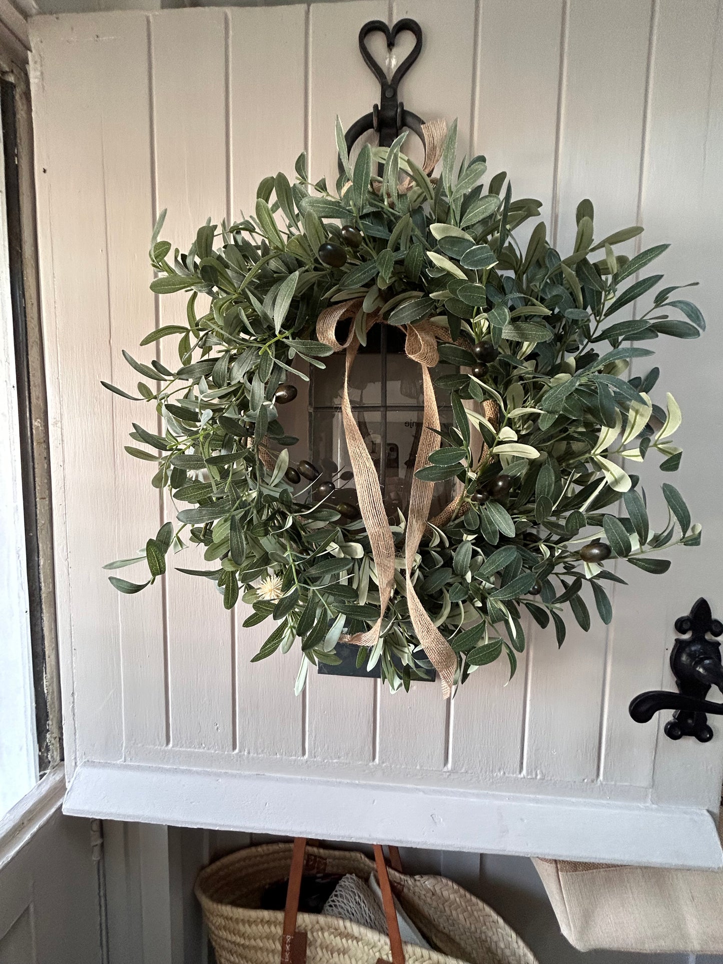 Olive stem faux wreath (FREE P&P)