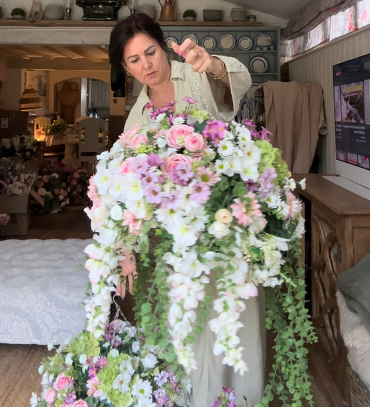 “LILLIE” summer Luxury artificial hanging basket (FREE P&P) made to order