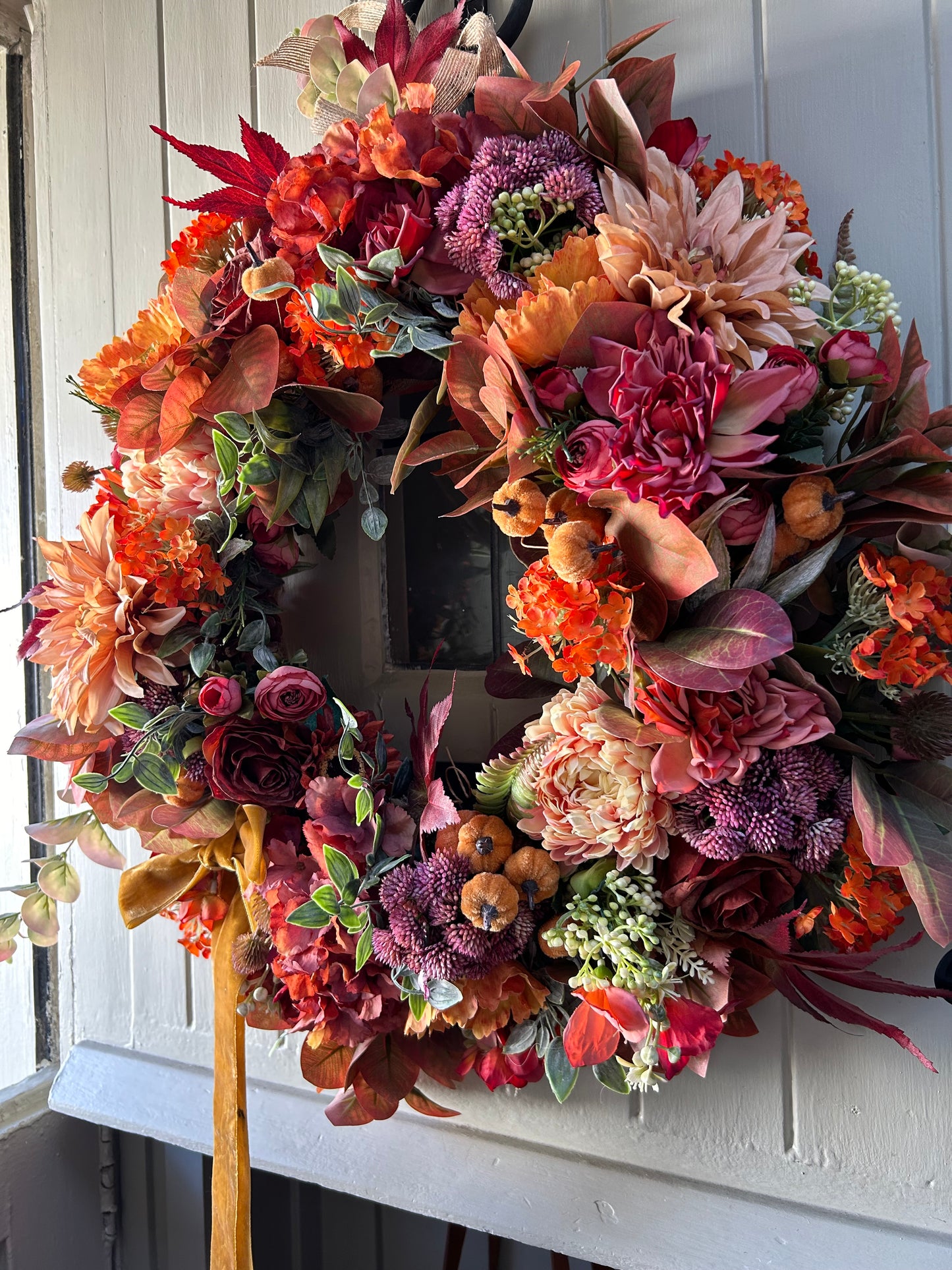 Autumn blush Winter artificial wreath (FREE P&P)