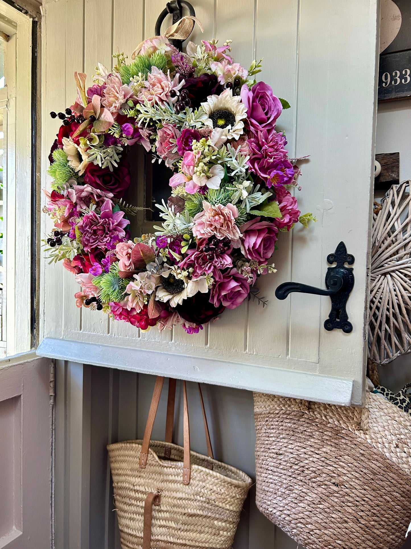 “ANNA” ARTIFICIAL wreath (FREE P&P)