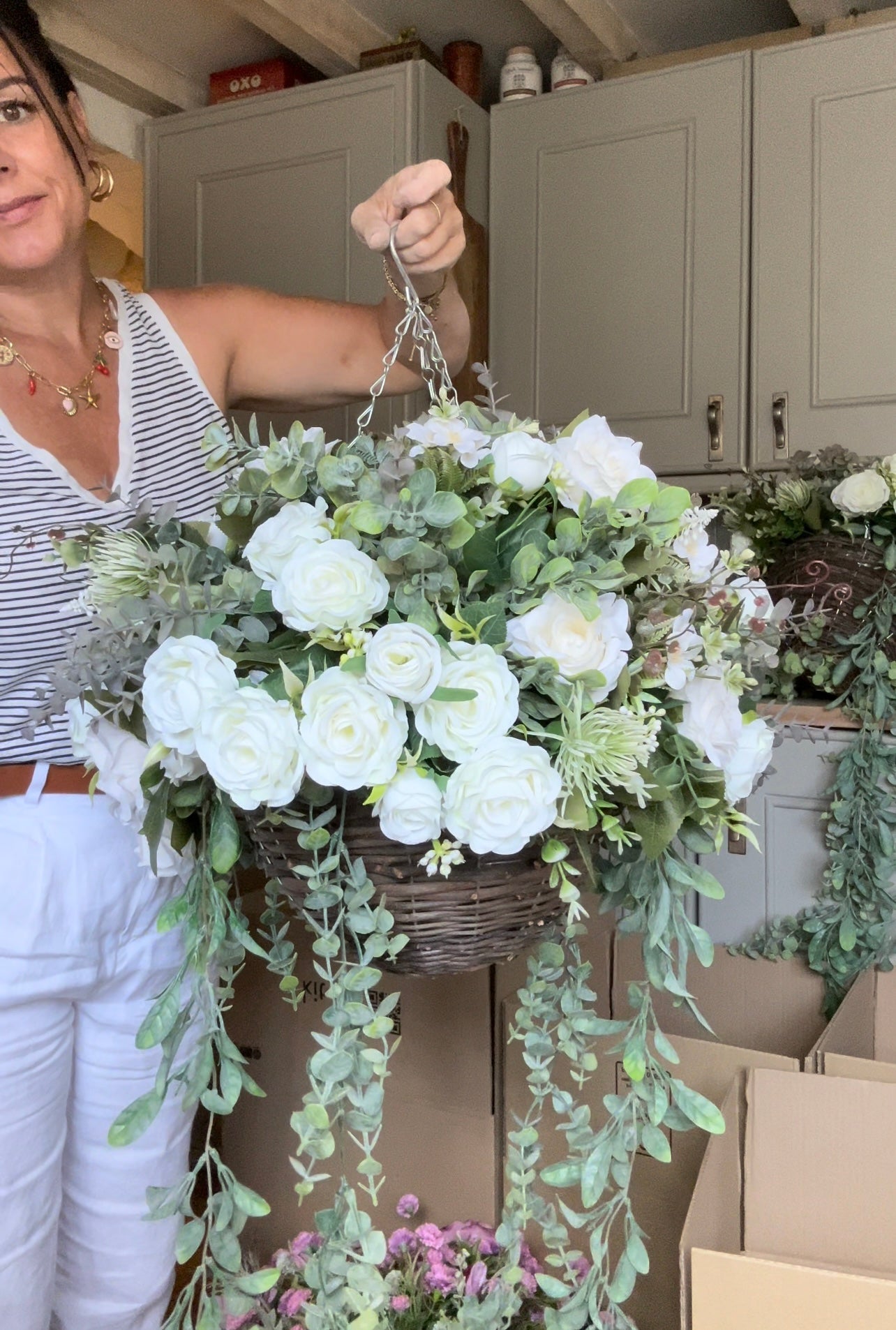“TAYWELL“ Luxury artificial hanging basket (FREE P&P)