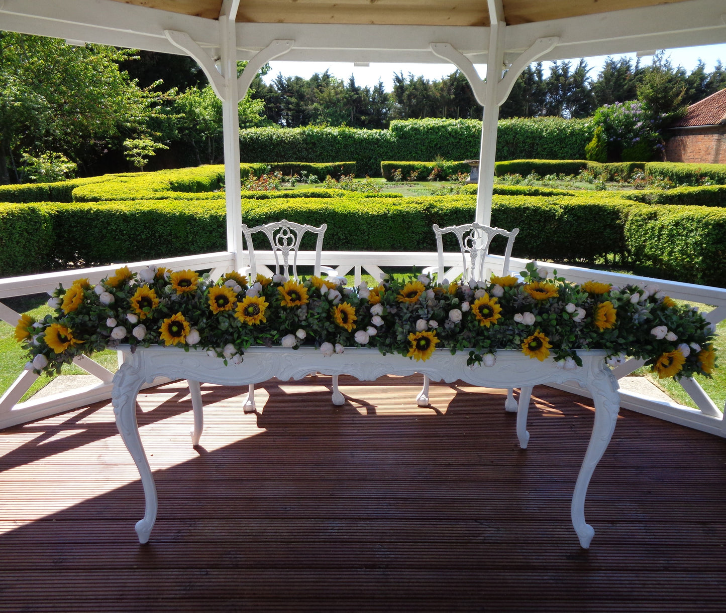 SUNFLOWER & ROSE garland (FREE P&P)