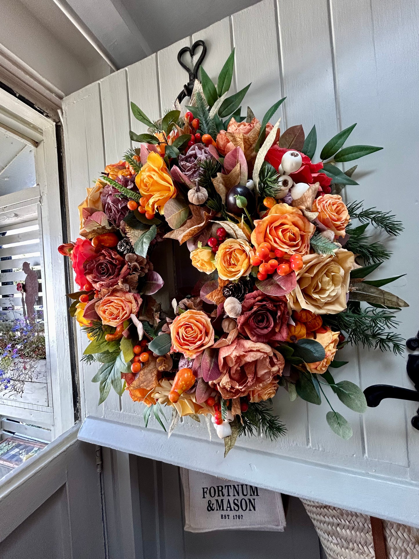 “CHLOE” autumn artificial wreath (FREE P&P)