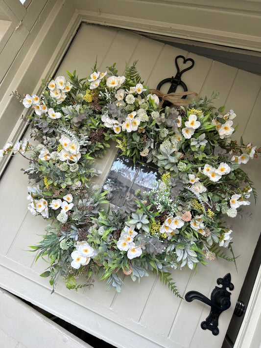“CATHERINE” heart new for 2025 faux wreath (FREE P&P