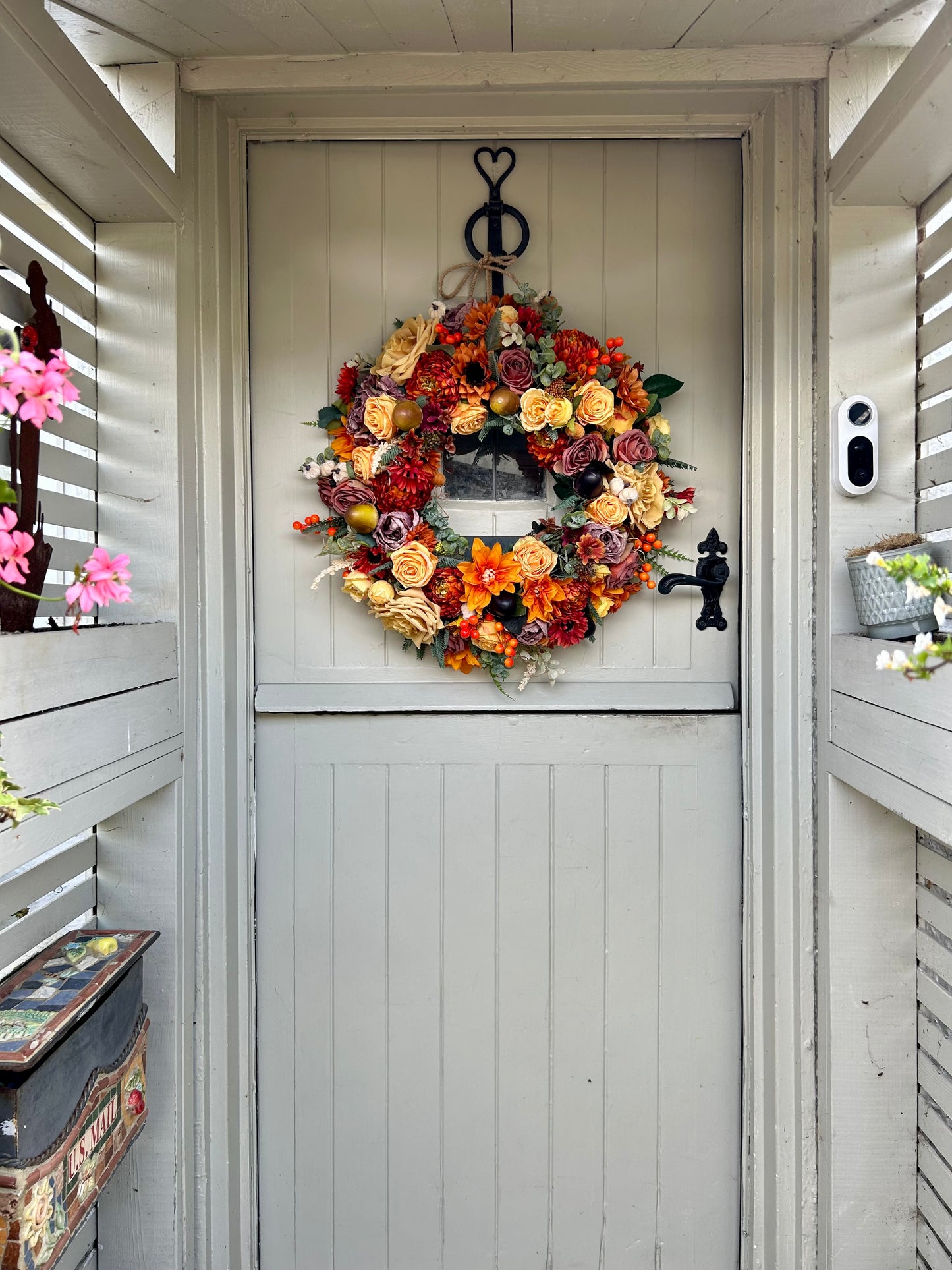 “EDITH” autumn artificial wreath (FREE P&P)