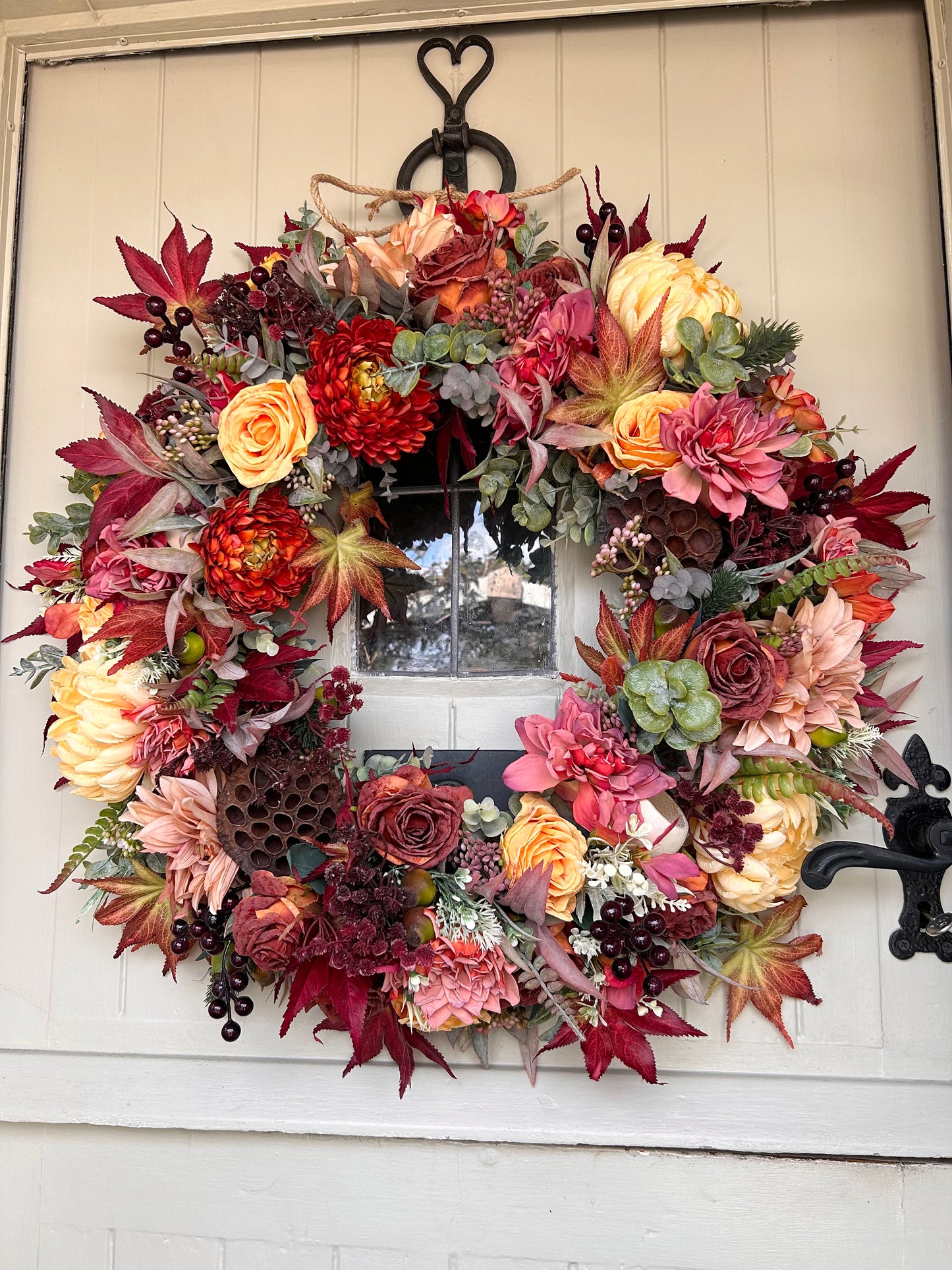 “JENNY” autumn artificial wreath (FREE P&P)