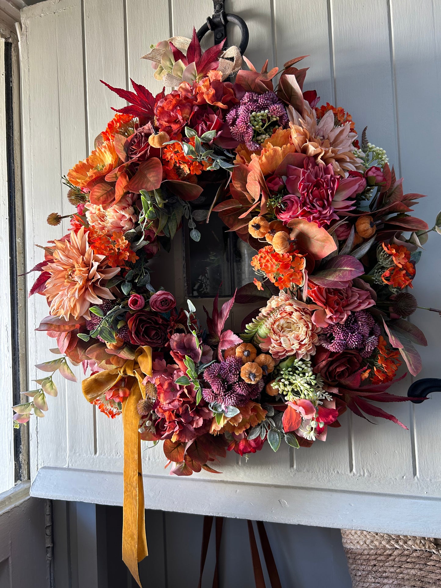 Autumn blush Winter artificial wreath (FREE P&P)