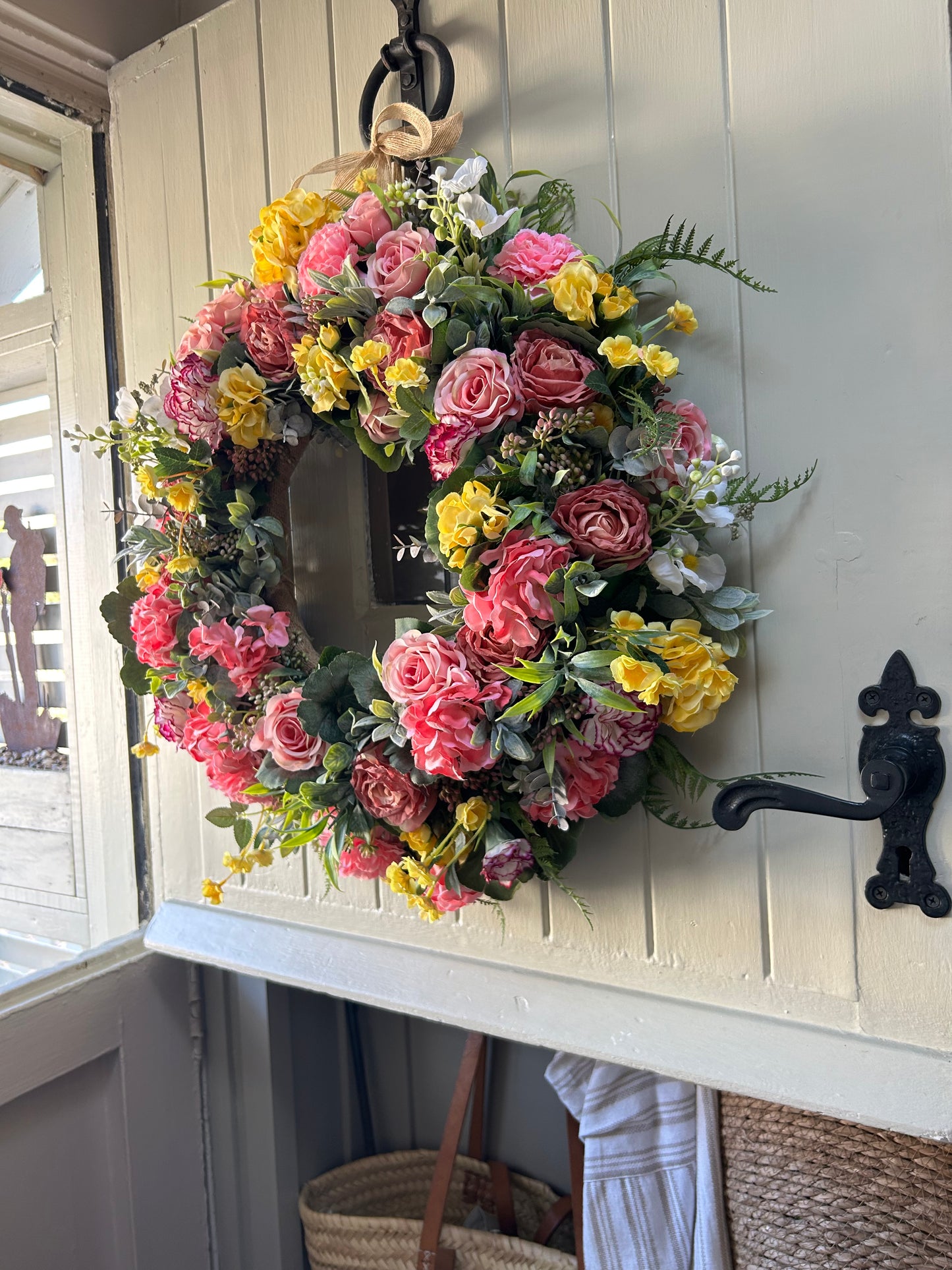 “GLADYS” summer faux wreath (FREE P&P