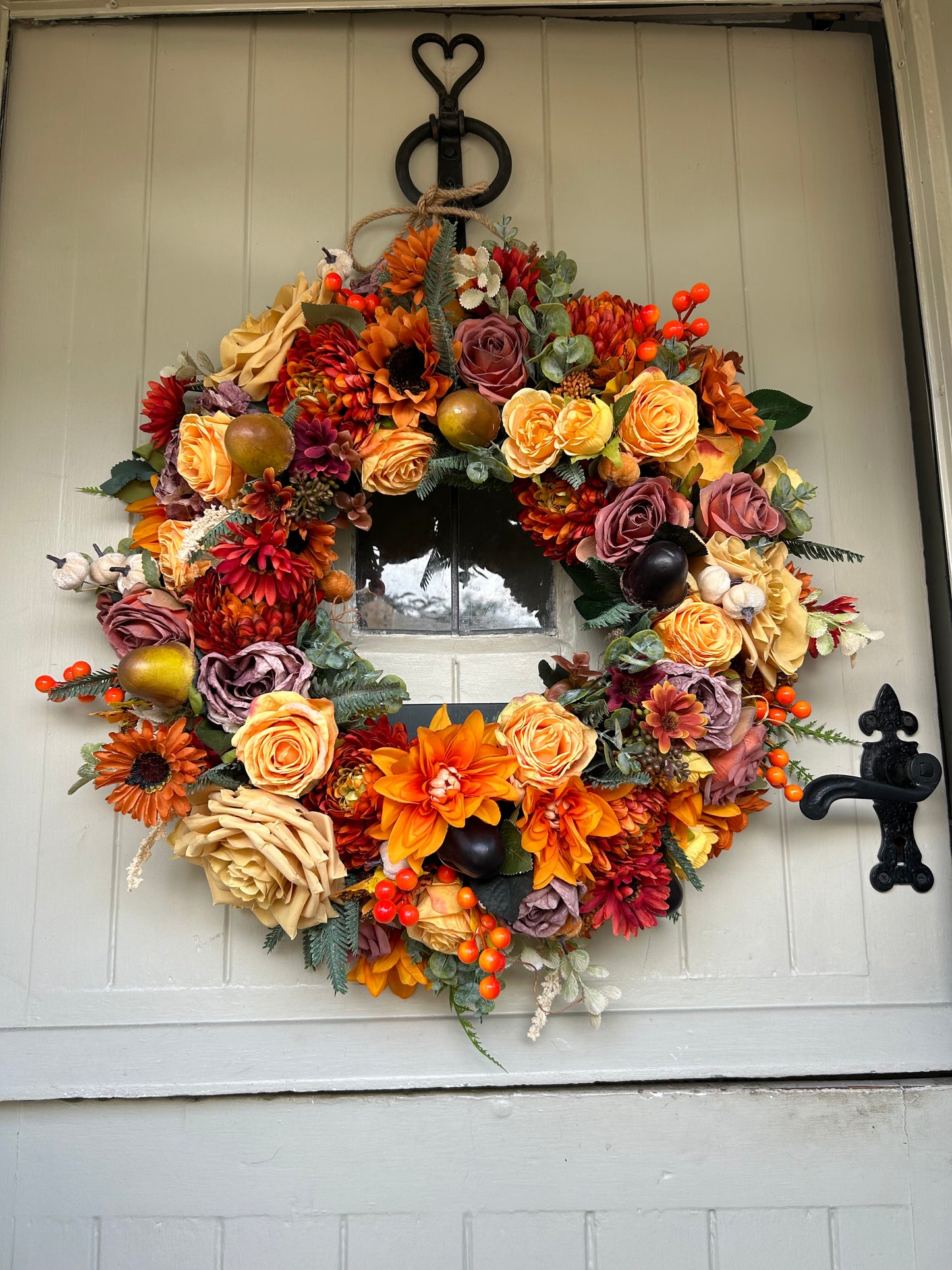 “EDITH” autumn artificial wreath (FREE P&P)