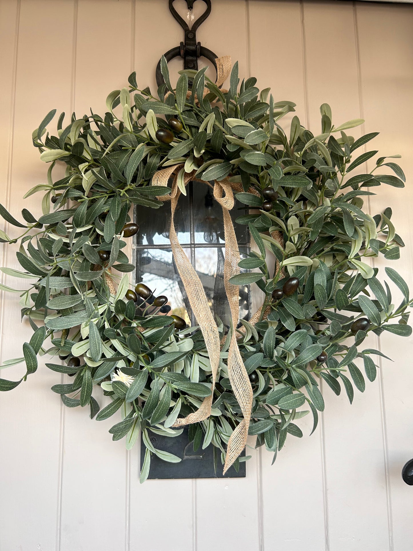 Olive stem faux wreath (FREE P&P)