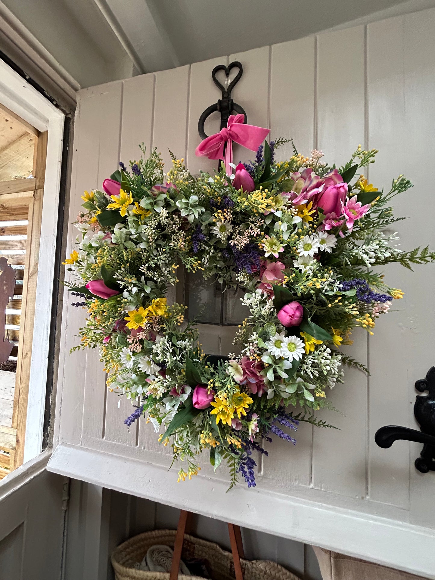 “SALLY” heart faux wreath (free P&P)