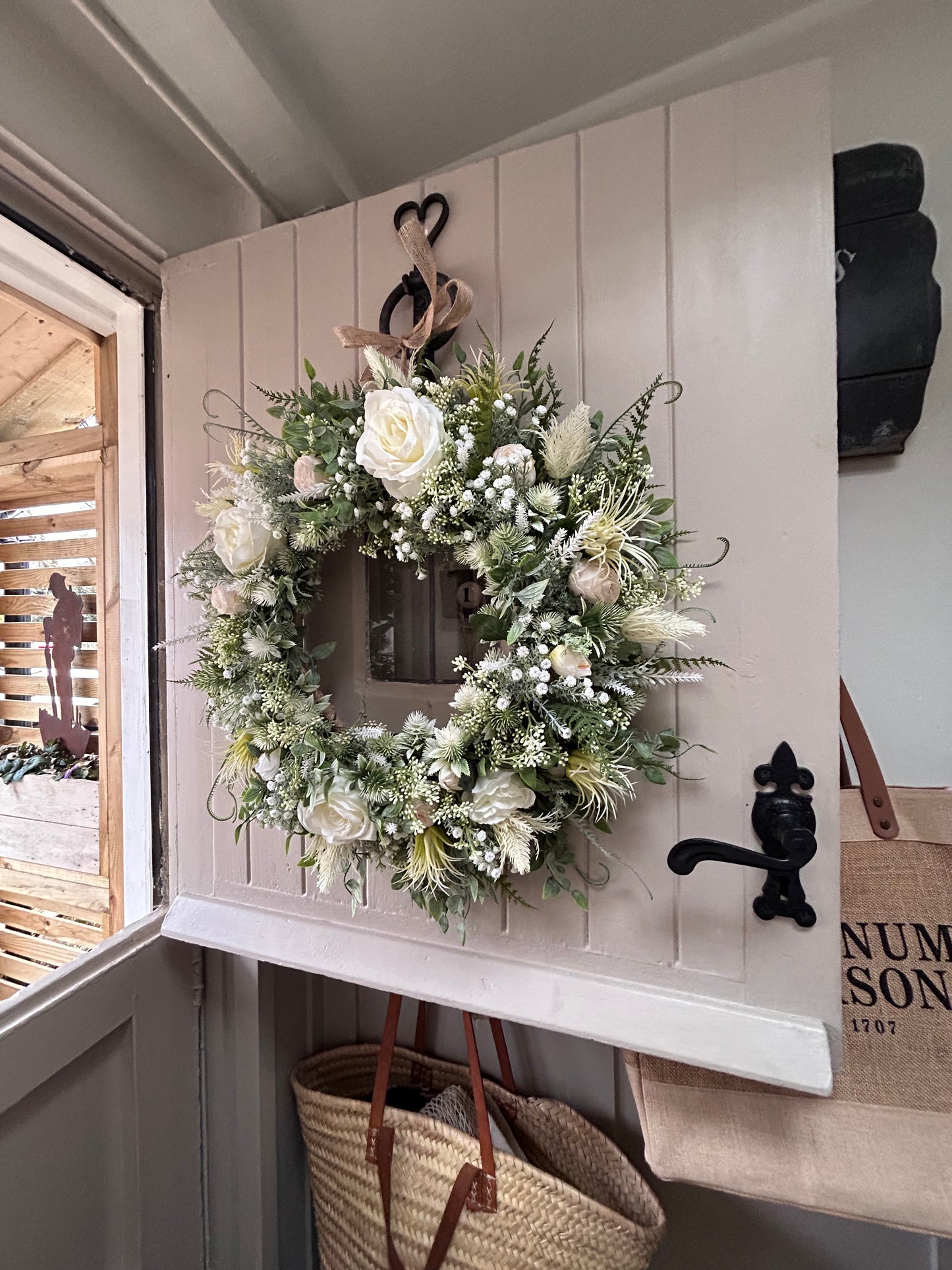 “ANASTASIA” natural faux wreath (FREE P&P