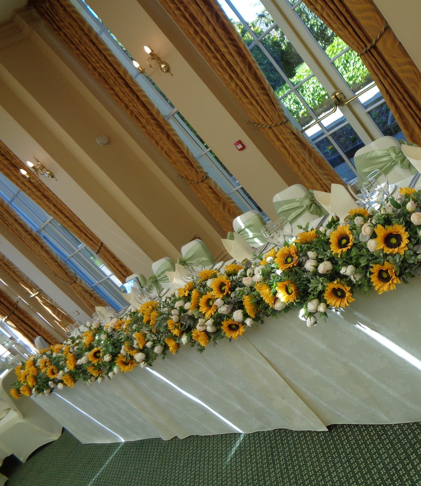SUNFLOWER & ROSE garland (FREE P&P)