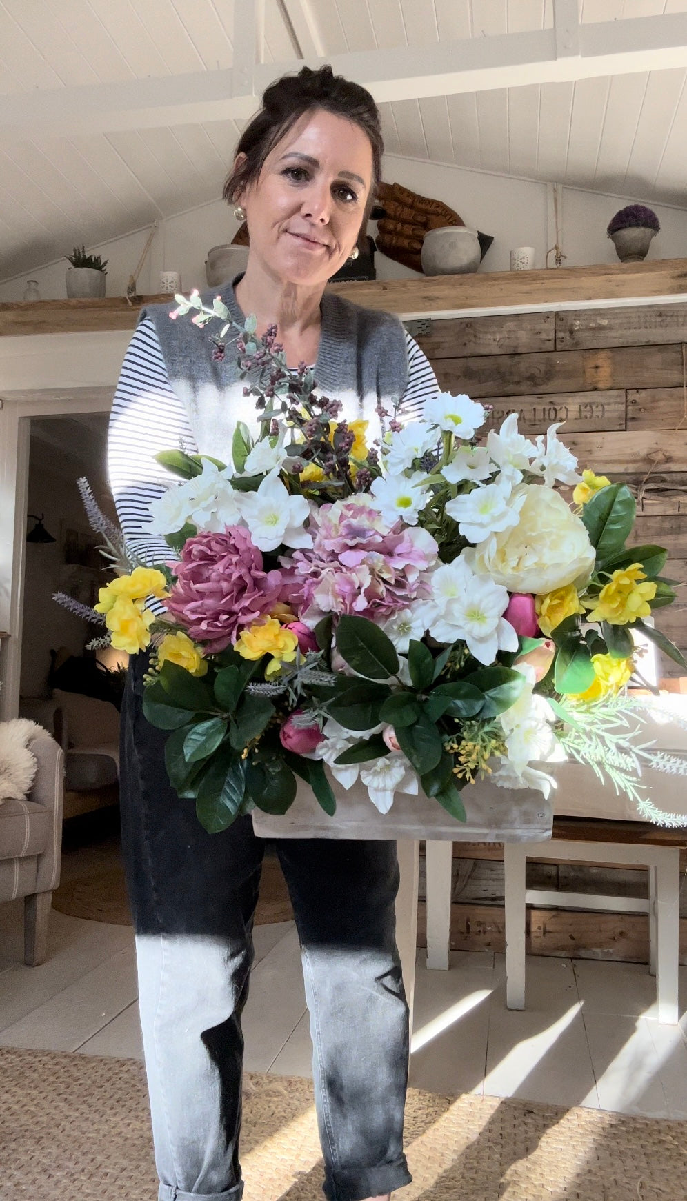 Spring rustic (TROUGH FLOWER BOX) FREE P&