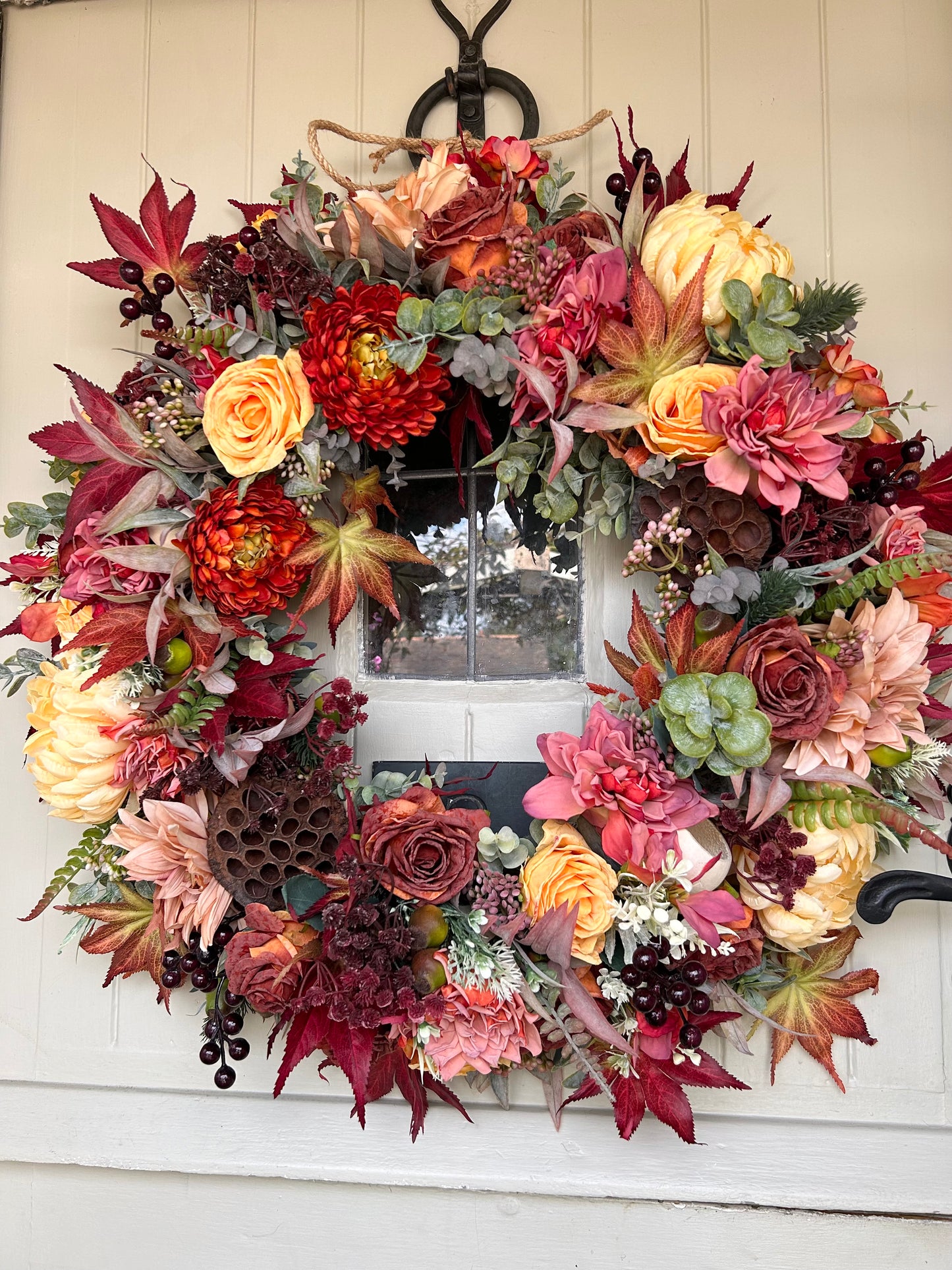 “JENNY” autumn artificial wreath (FREE P&P)