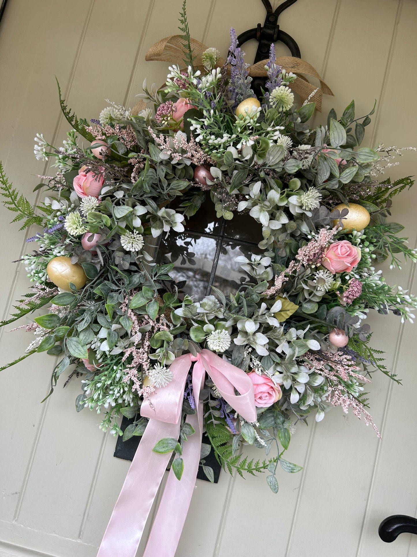 “FLO” spring/ summer faux wreath (FREE P&P