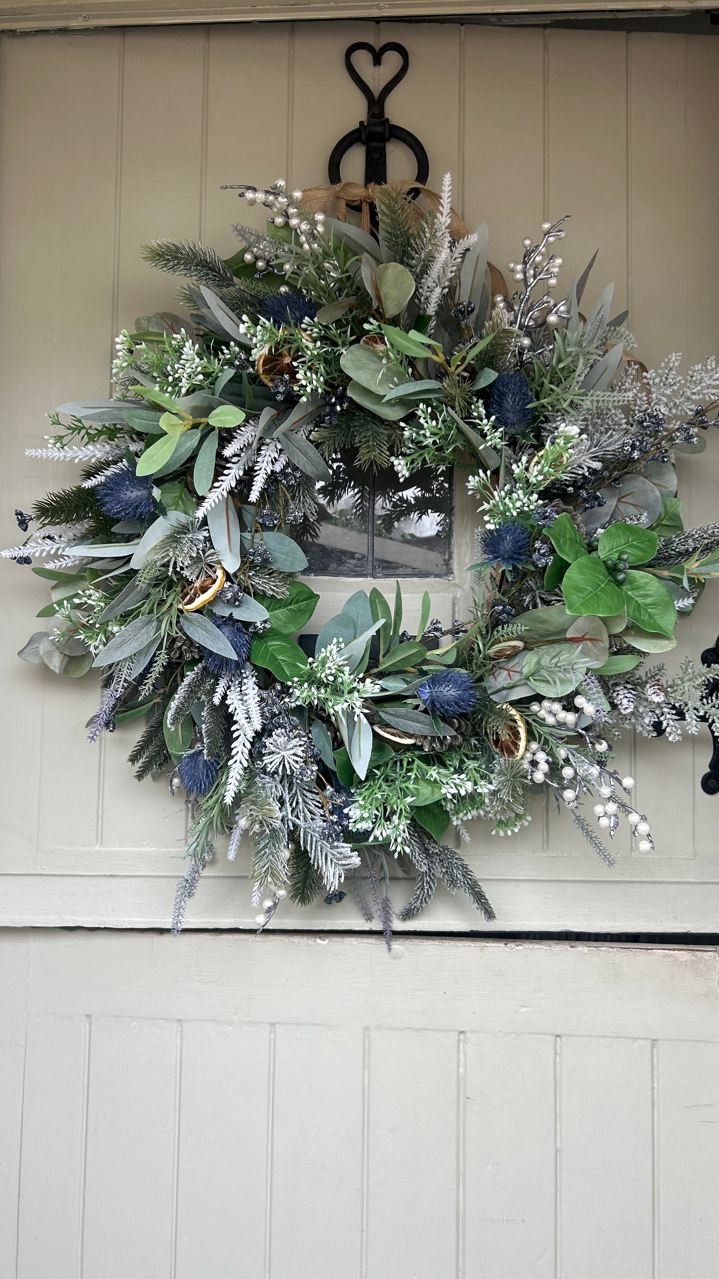 “HEATHER” faux Christmas wreath