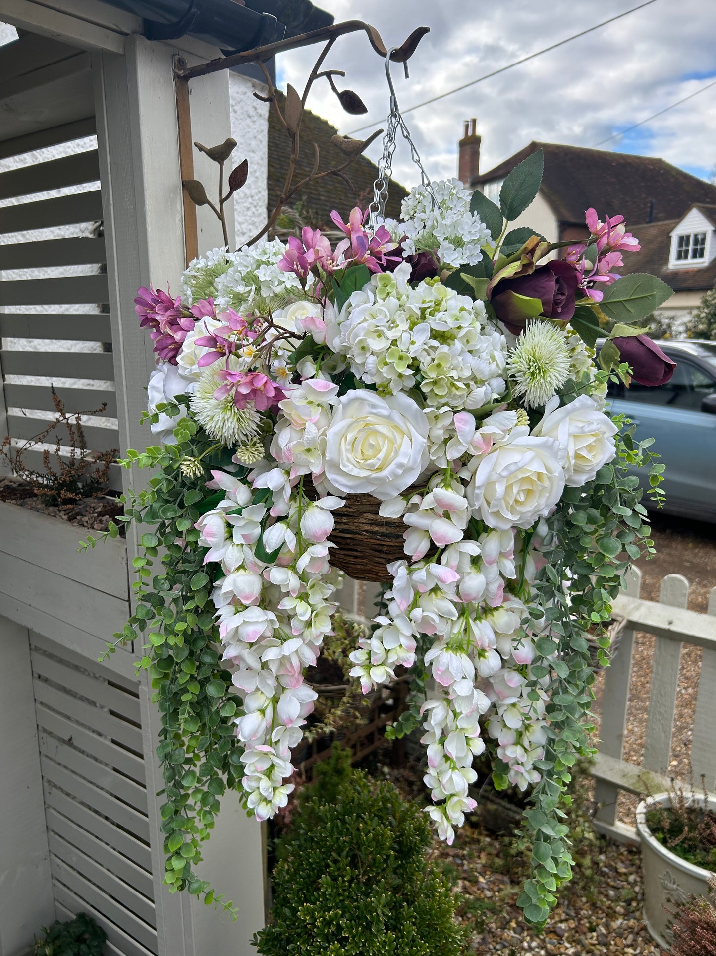 “EVELYN” Spring summer Luxury artificial hanging basket (FREE P