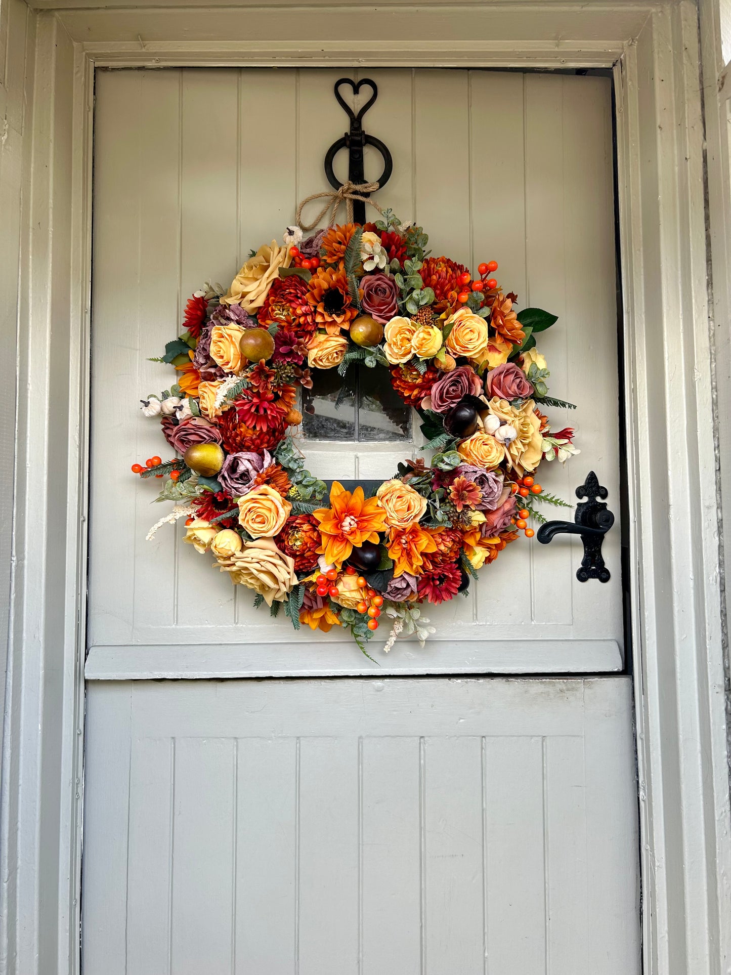“EDITH” autumn artificial wreath (FREE P&P)