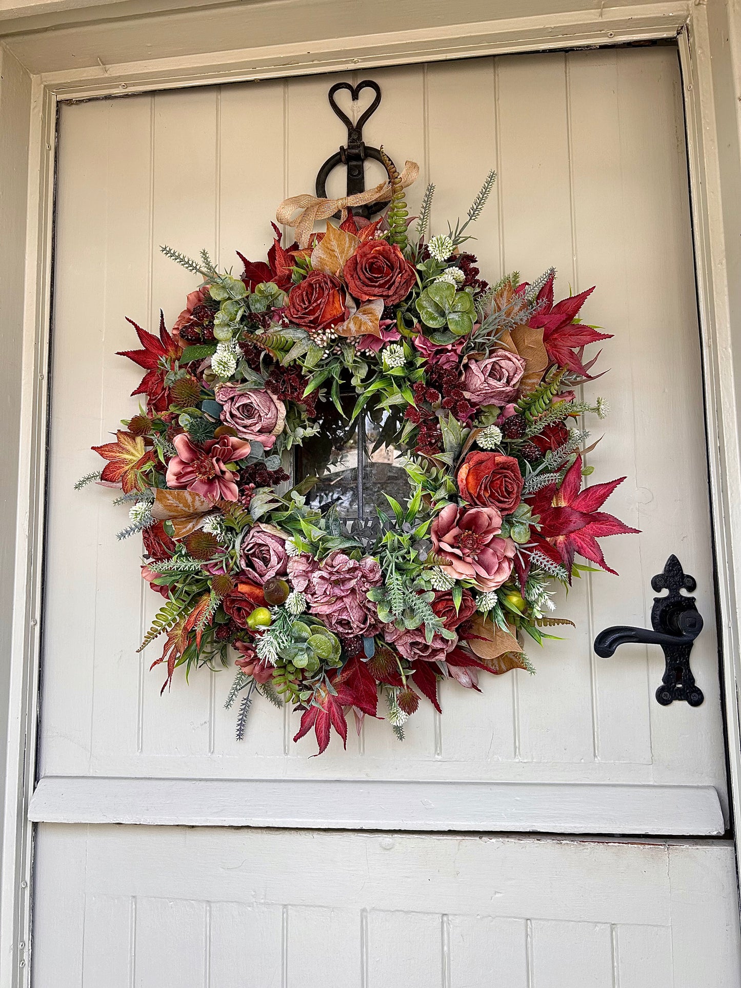 “LIZZIE” autumn artificial wreath (FREE P&P)