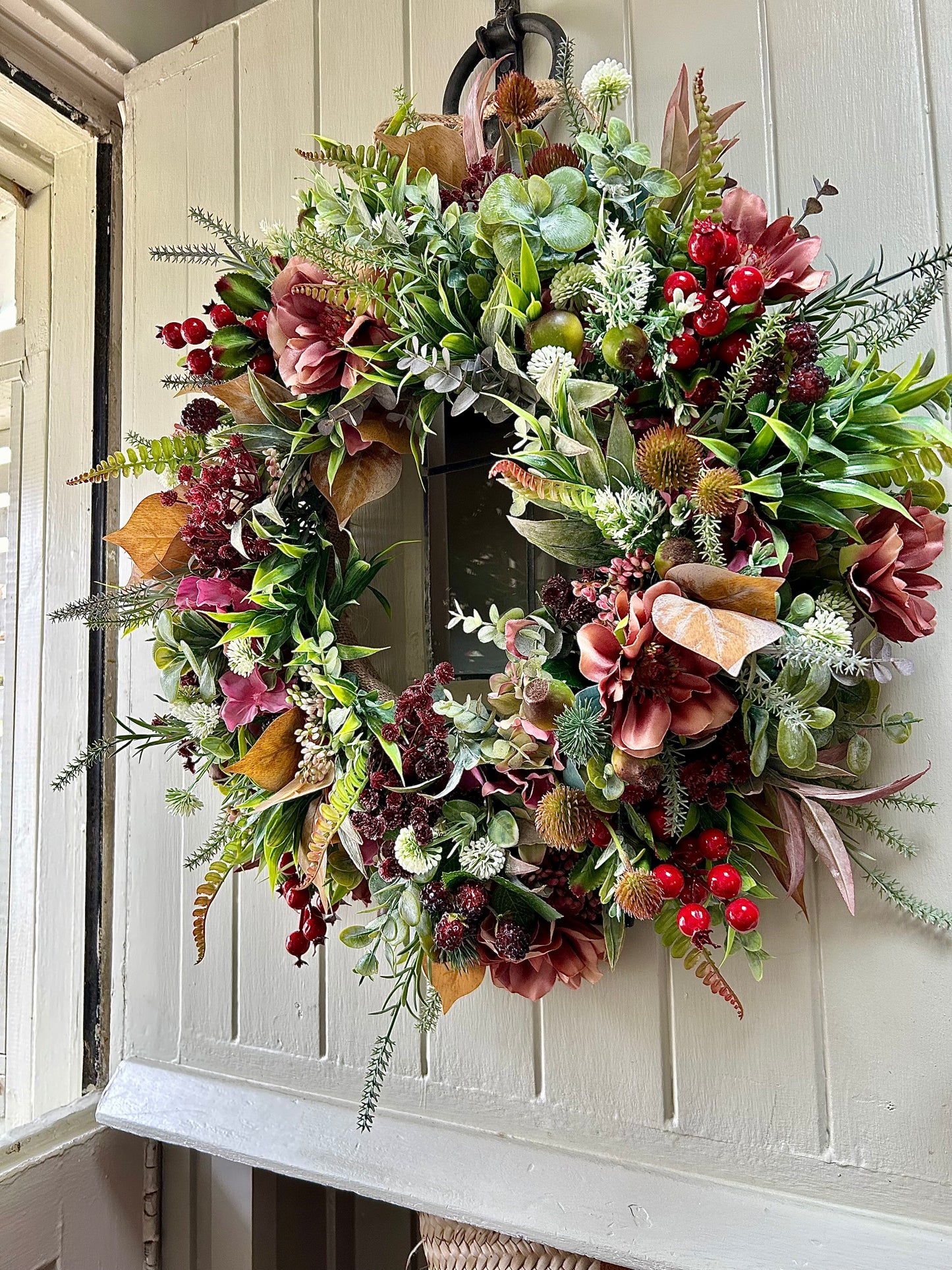 “BERRY” autumn artificial wreath (FREE P&P)