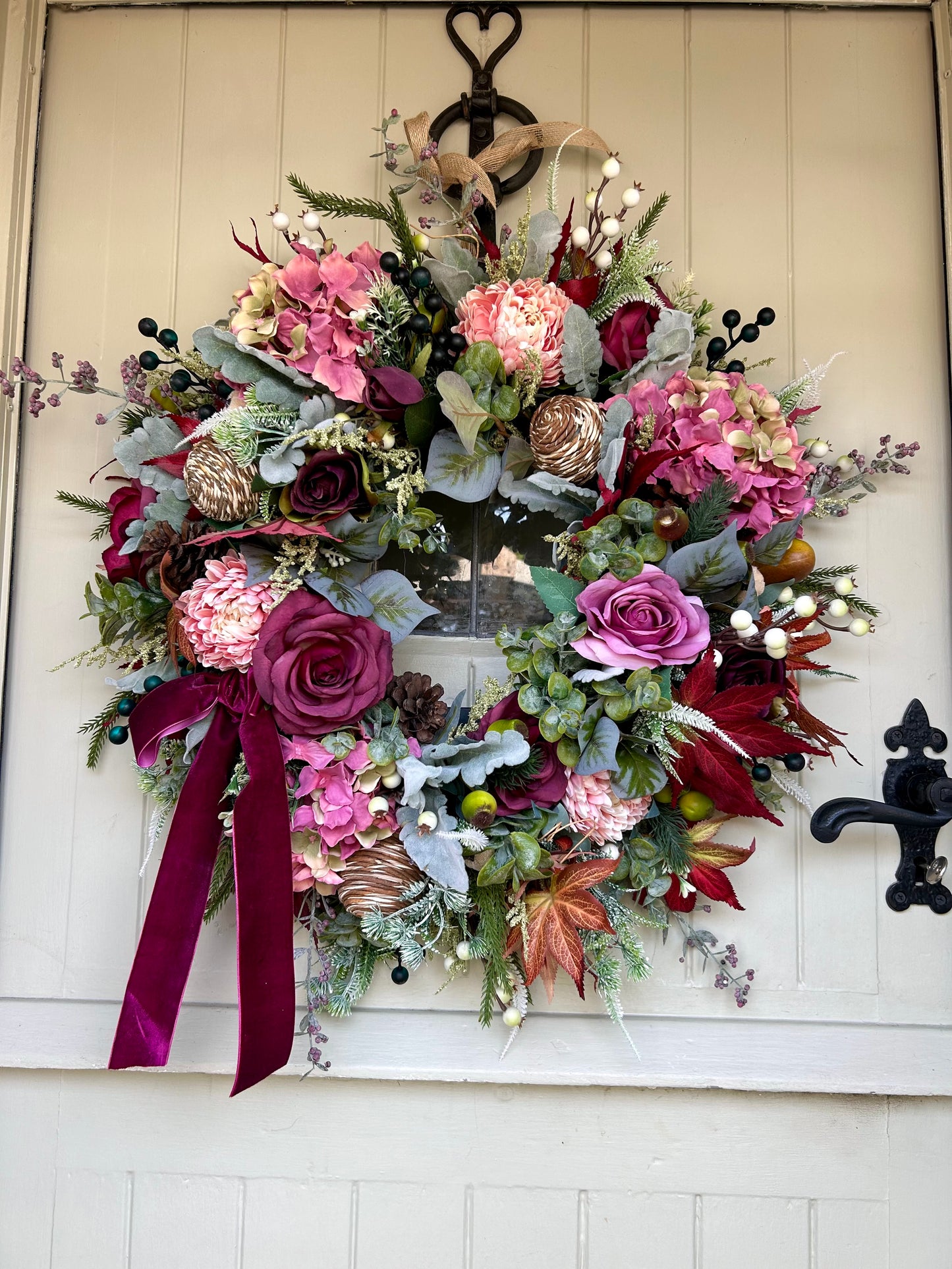 “CAROL” Winter artificial wreath (FREE P&P)