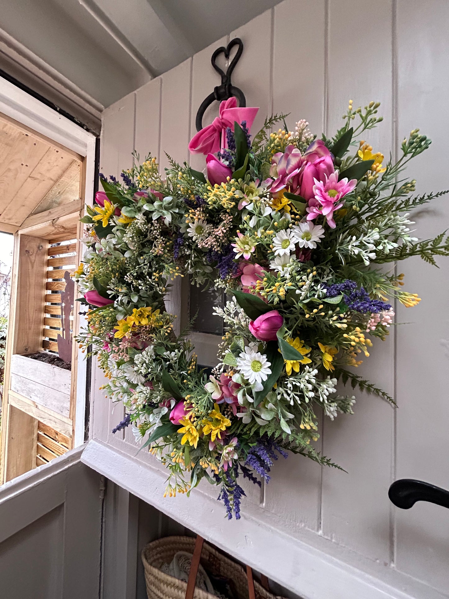“SALLY” heart faux wreath (free P&P)