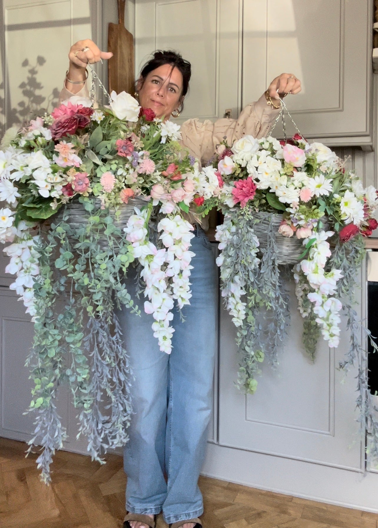 “Sammy” Luxury artificial hanging basket (FREE P&P)