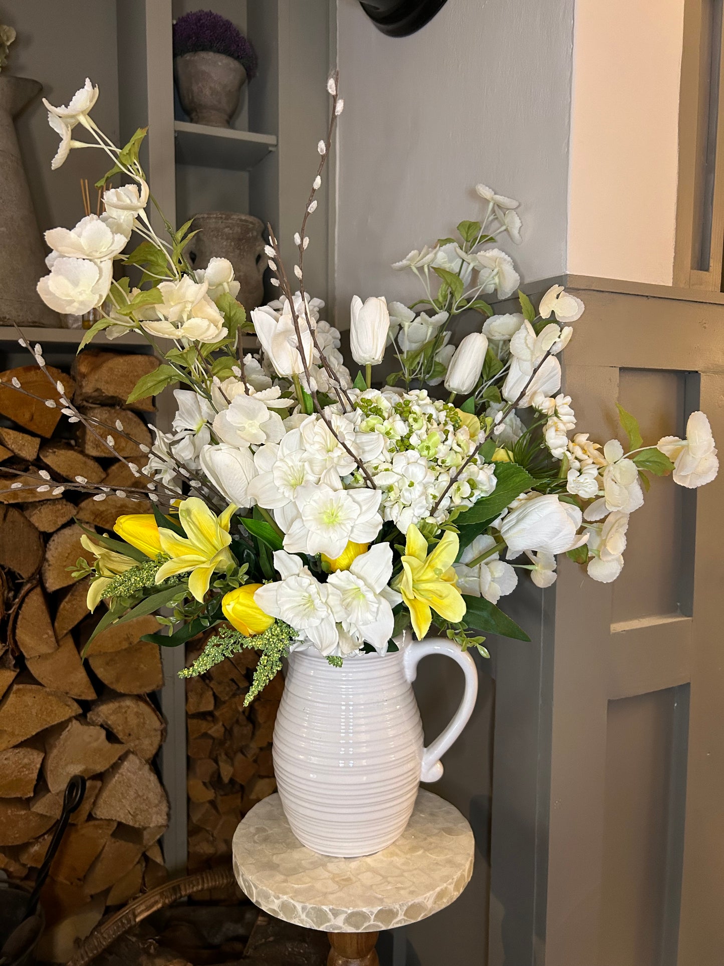 “PENNY” Spring summer bouquet with jug vase & free P&P