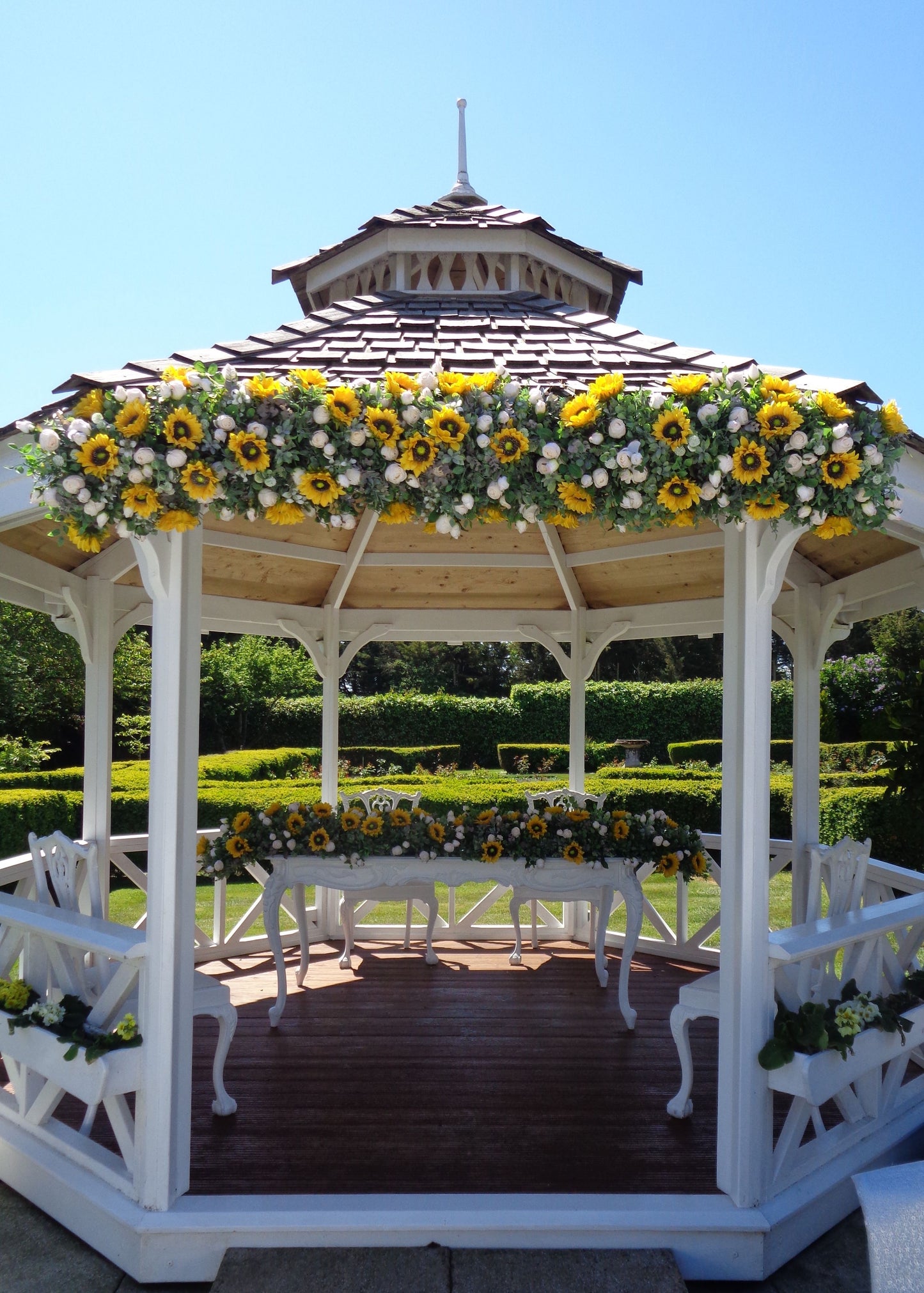 SUNFLOWER & ROSE garland (FREE P&P)