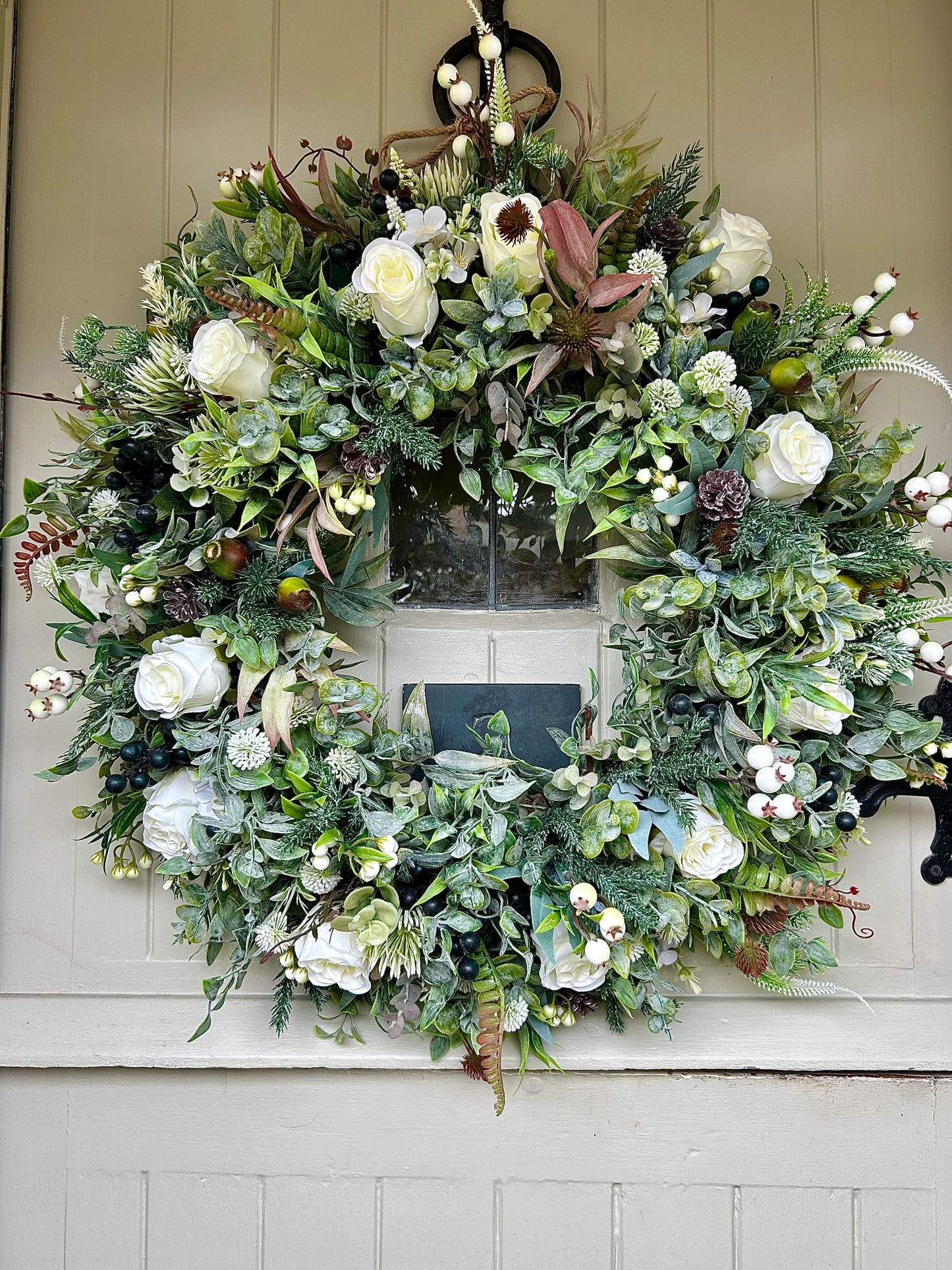 “LAURA” winter ready to post ARTIFICIAL wreath (FREE P&P)