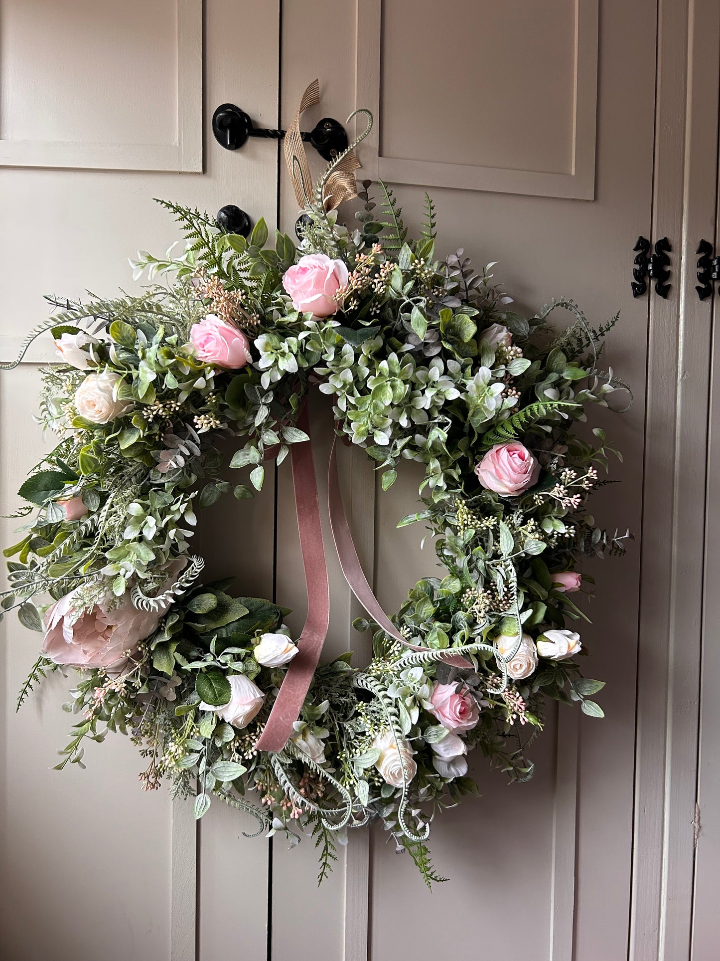 “AUDREY MOTHERS DAY” bouquet faux wreath (FREE P&P)