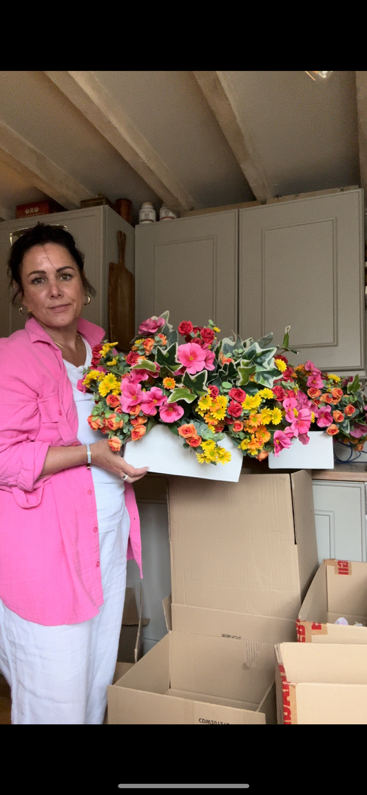 Blooming box “Summer” (TROUGH FLOWER BOX) FREE P&P