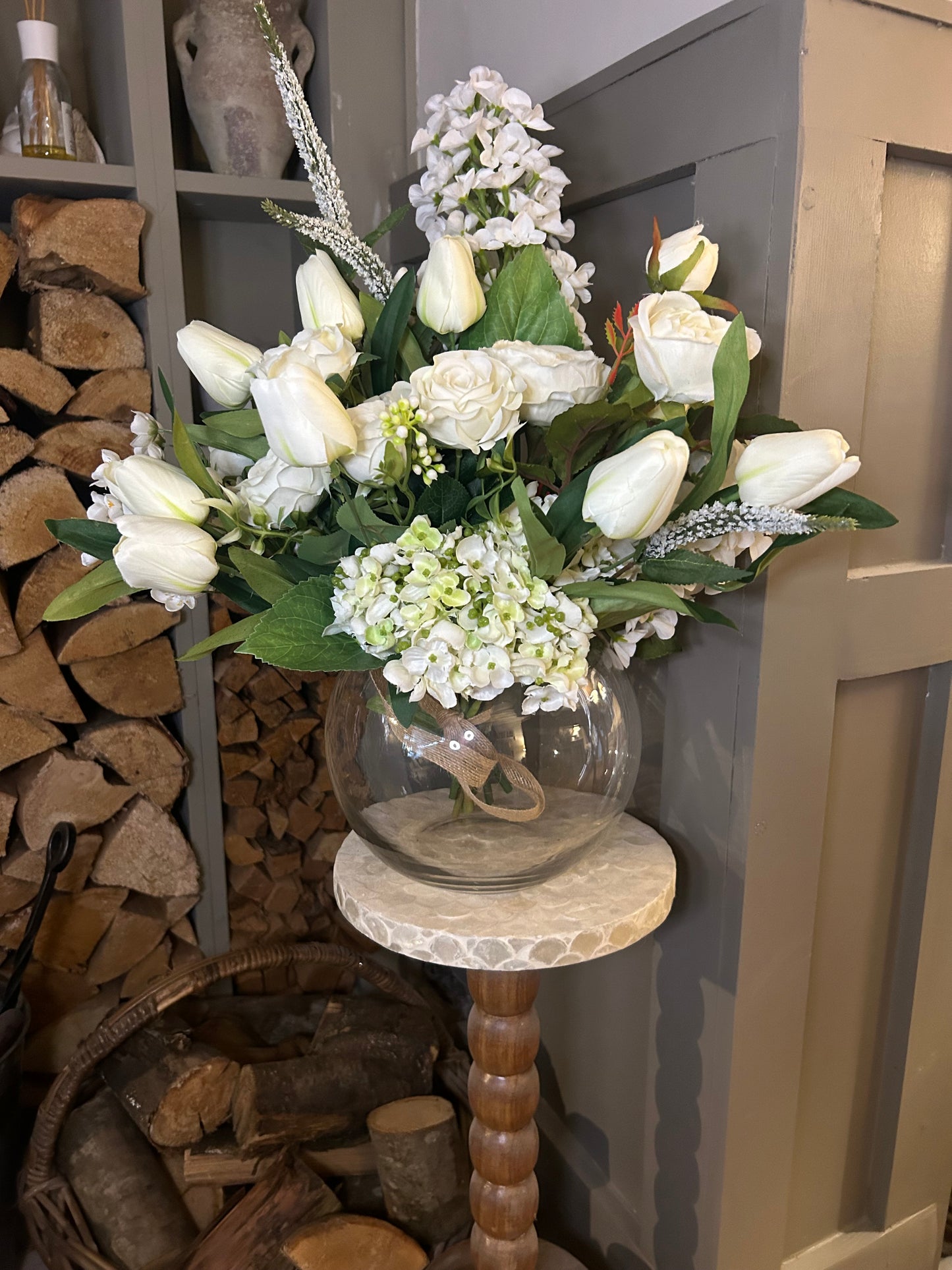 Spring summer bouquet with vase & free P&P low stock